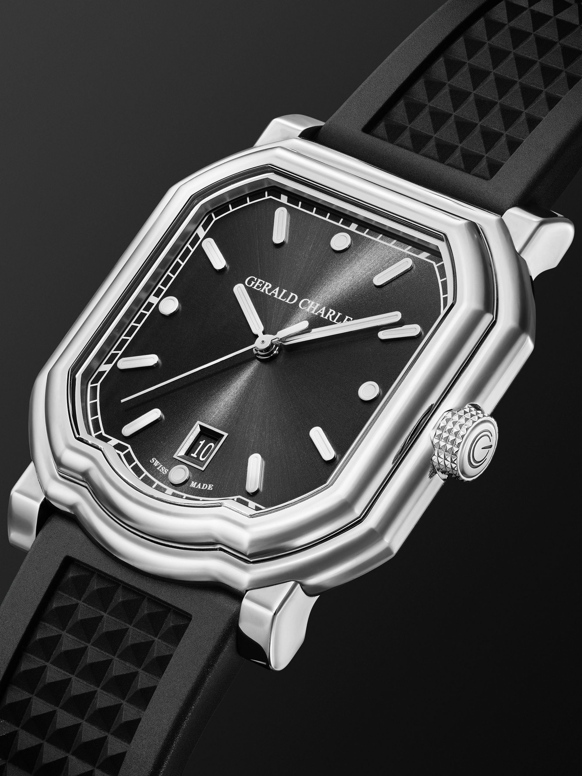 GERALD CHARLES Maestro 2.0 Ultra-Thin Automatic 39mm Titanium and Rubber Watch, Ref. No. GC2.0-A-00