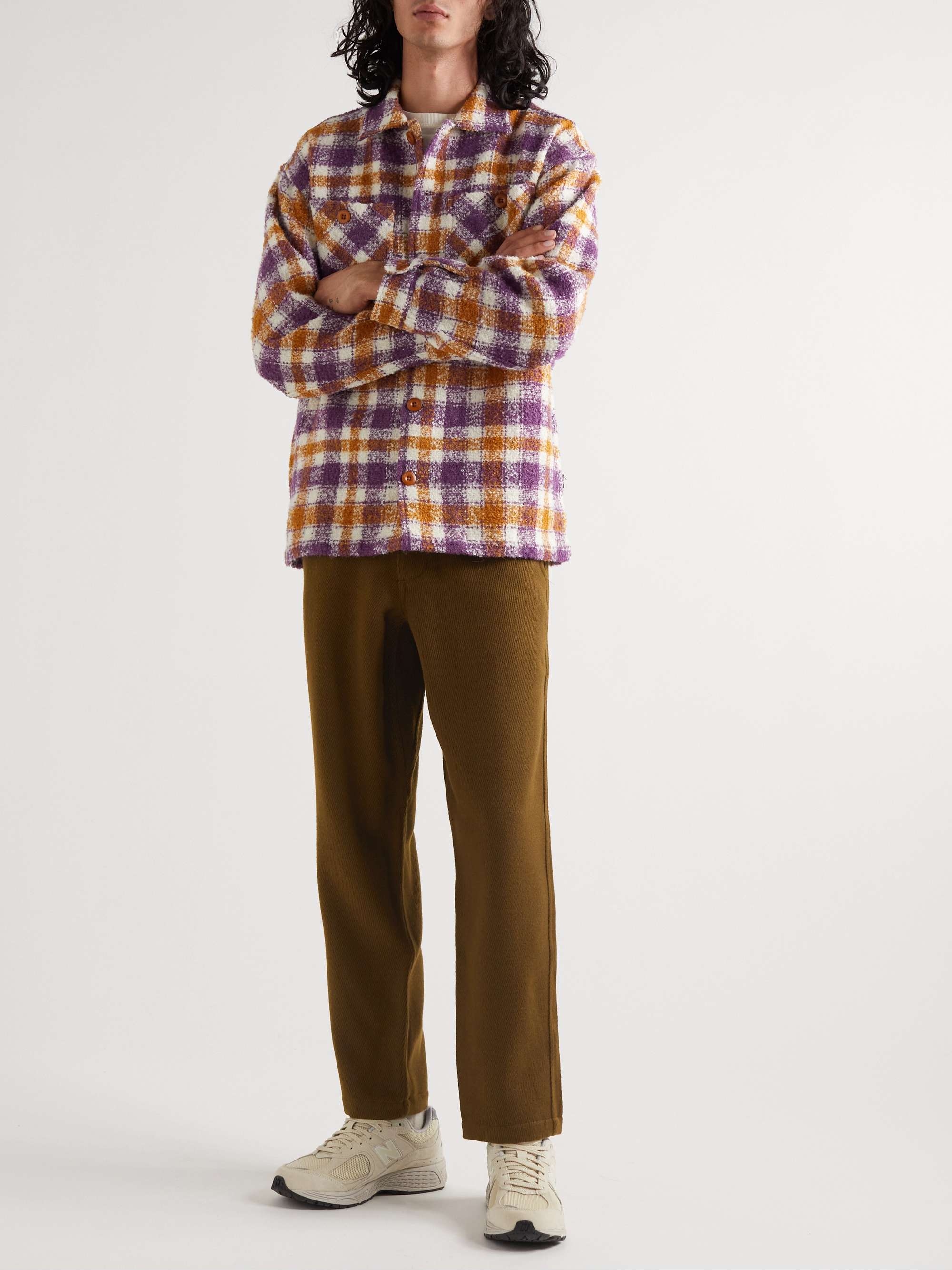 Rat Rock Straight-Leg Brushed-Drill Drawstring Trousers