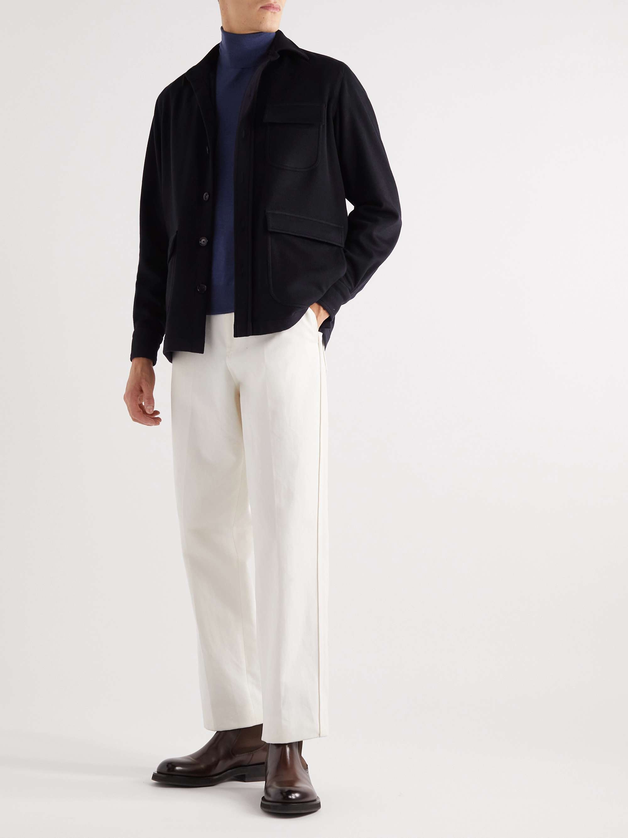 DE PETRILLO Virgin Wool-Blend Overshirt