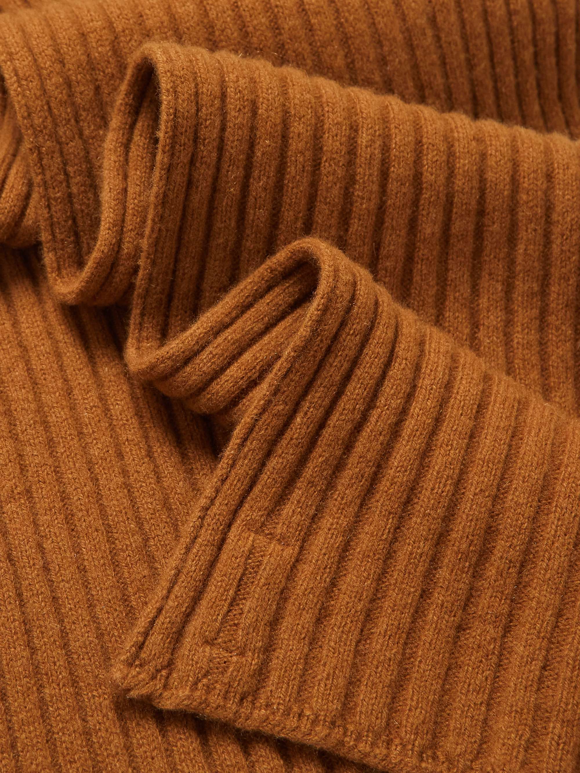 DE PETRILLO Ribbed Wool and Cashmere-Blend Scarf