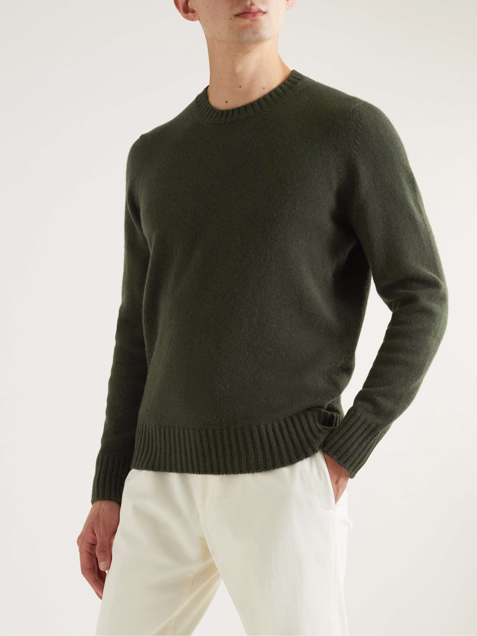 DE PETRILLO Slim-Fit Wool and Cashmere-Blend Sweater