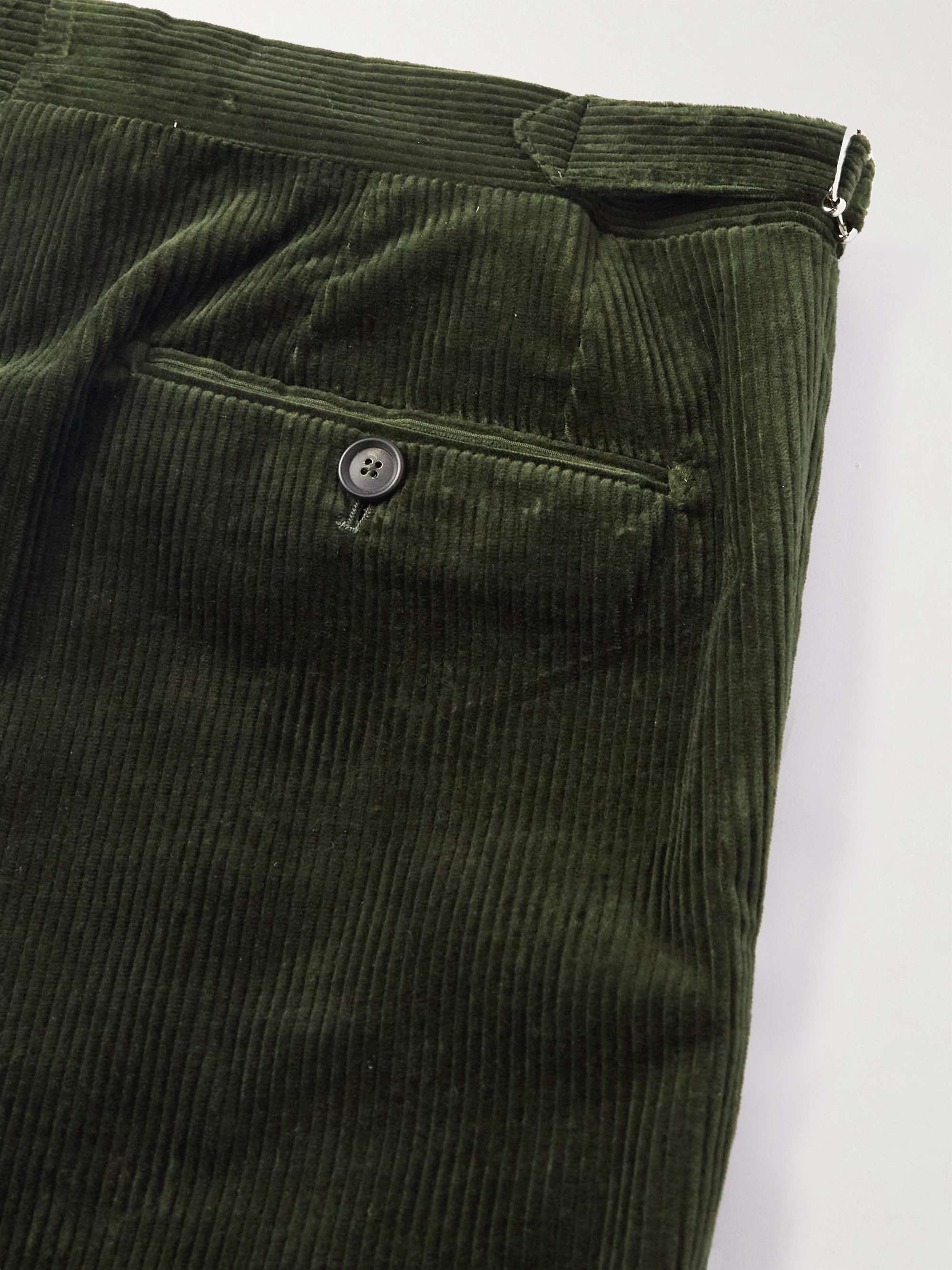 DE PETRILLO Straight-Leg Cotton-Blend Corduroy Trousers
