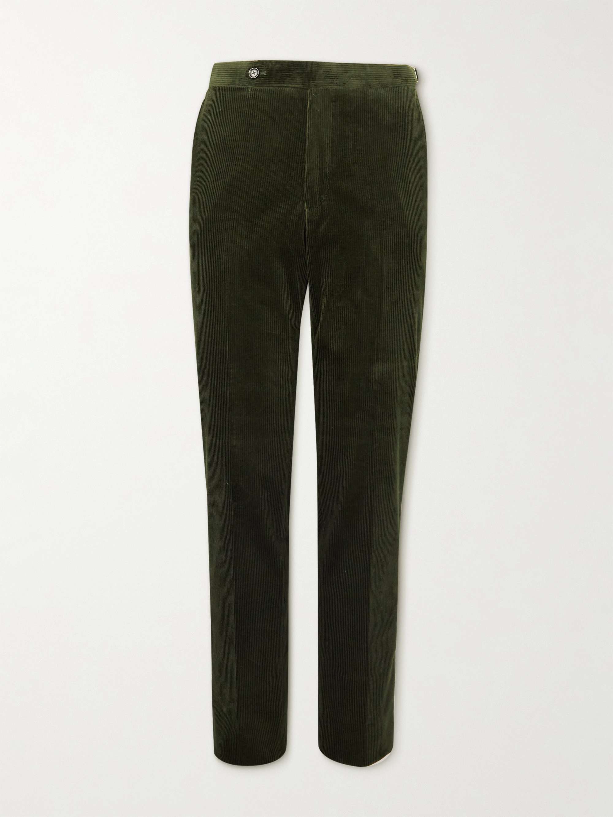 DE PETRILLO Straight-Leg Cotton-Blend Corduroy Trousers