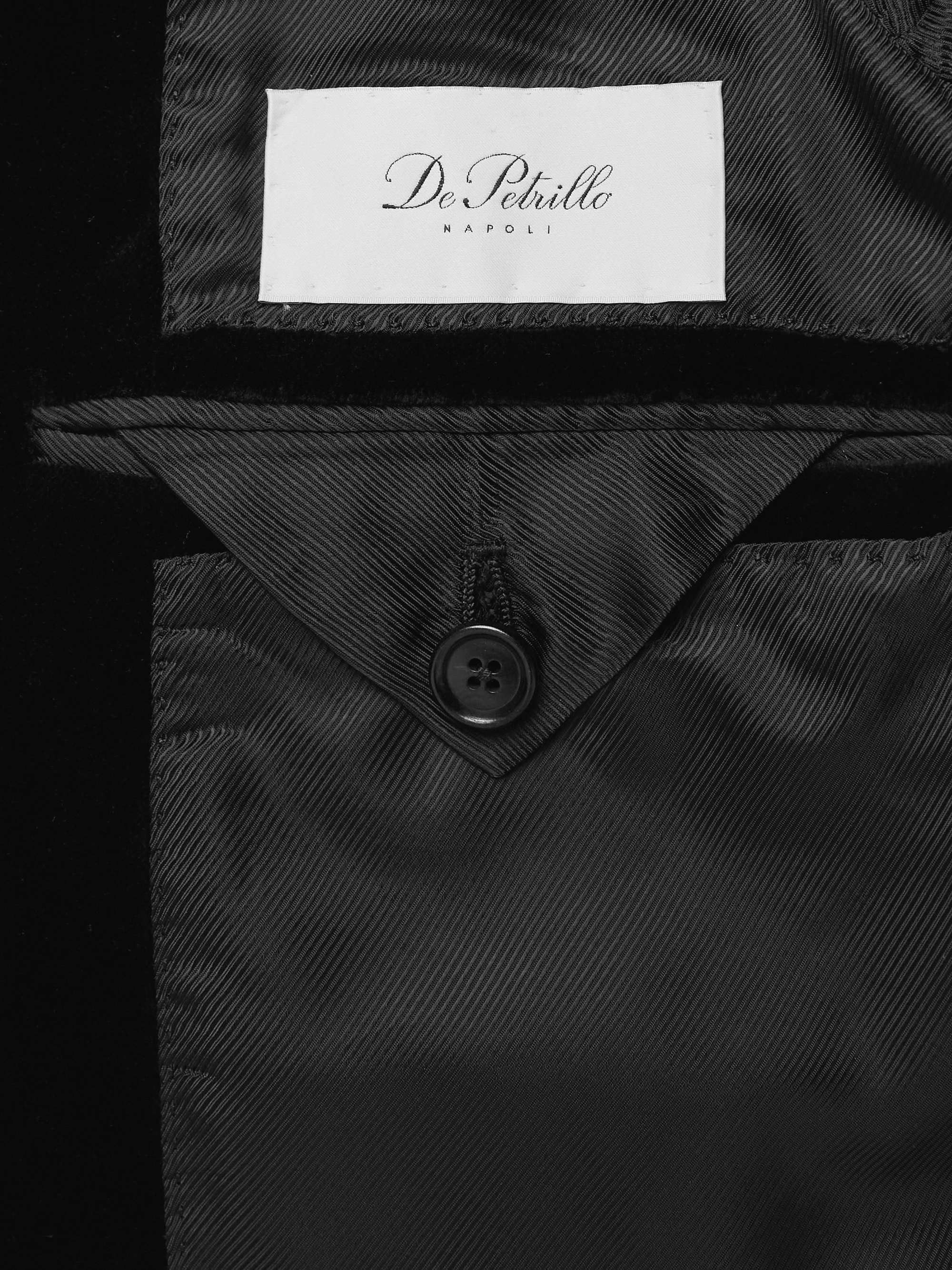 DE PETRILLO Cotton-Velvet Tuxedo Jacket