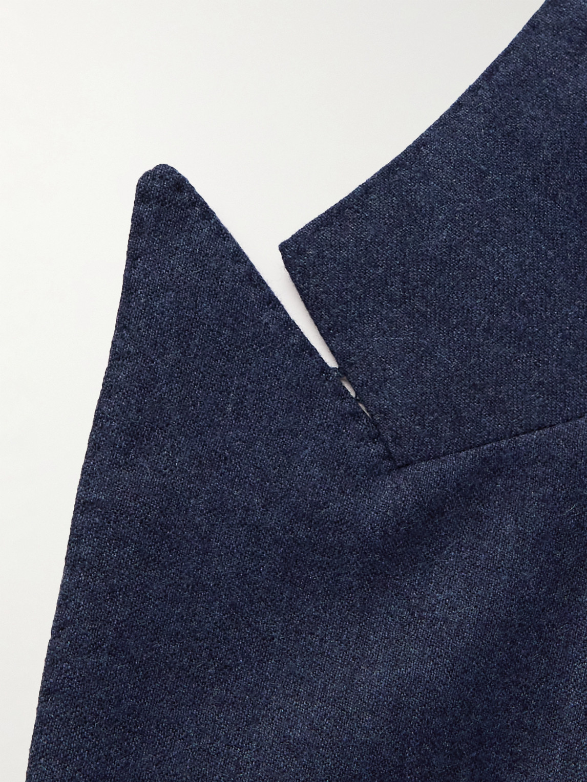 Double-breasted Wool Suit Jacket In Blue