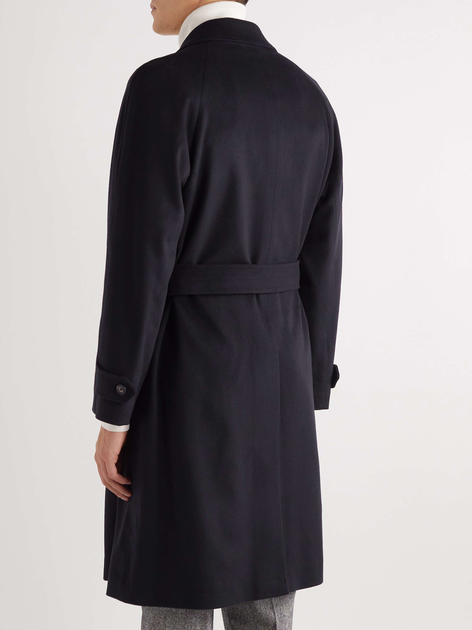 DE PETRILLO Double-Breasted Virgin Wool and Cashmere-Blend Trench Coat