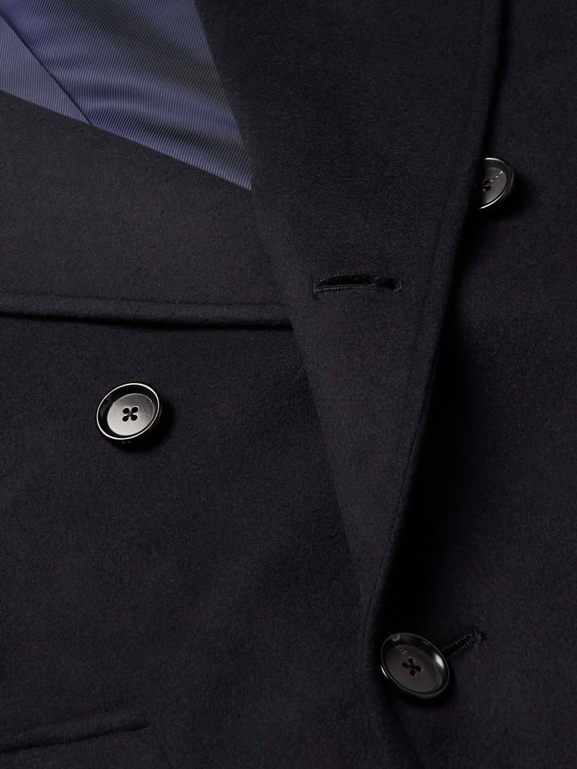 DE PETRILLO Double-Breasted Virgin Wool and Cashmere-Blend Trench Coat
