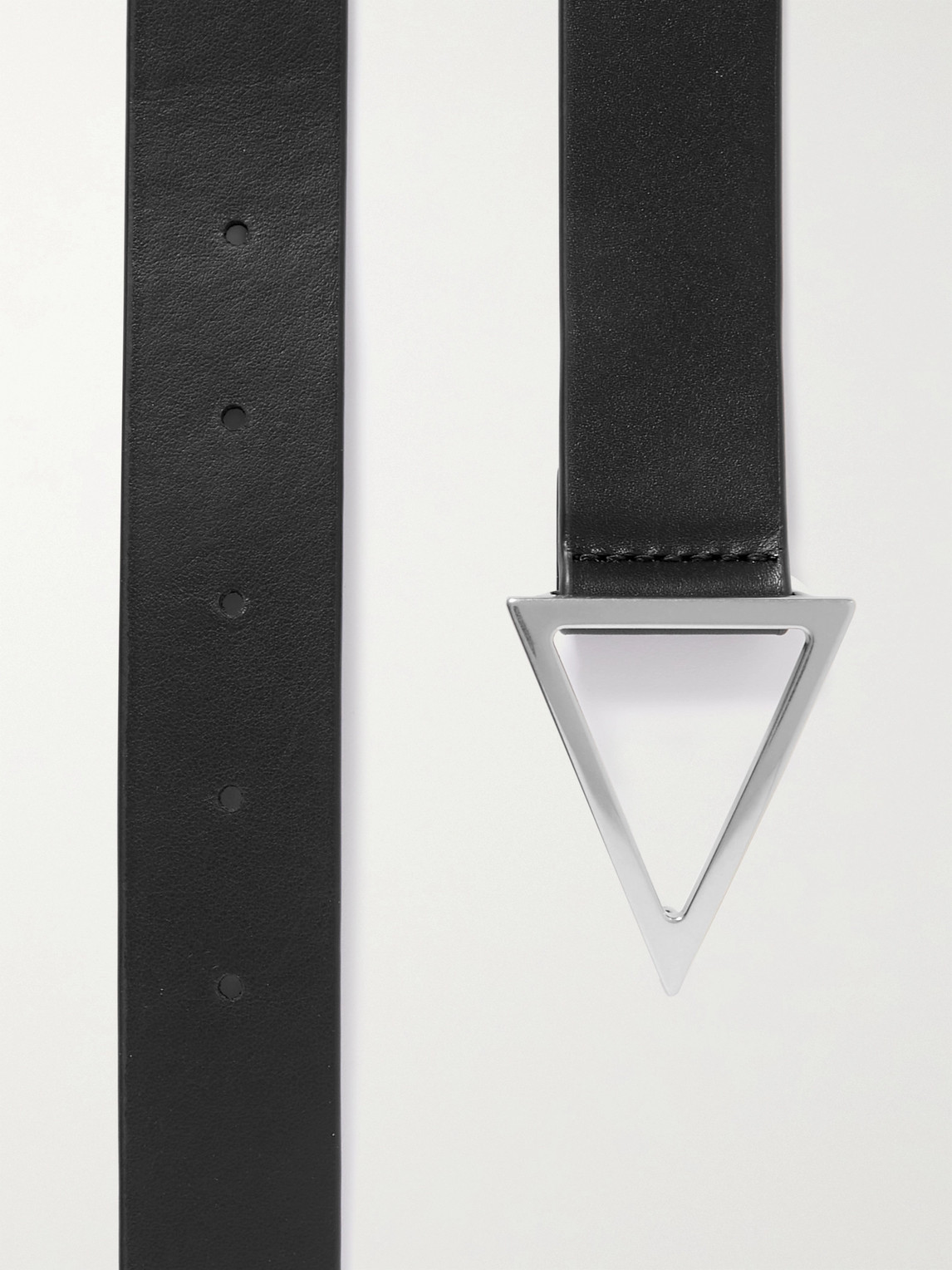 Shop Bottega Veneta 3cm Leather Belt In Black