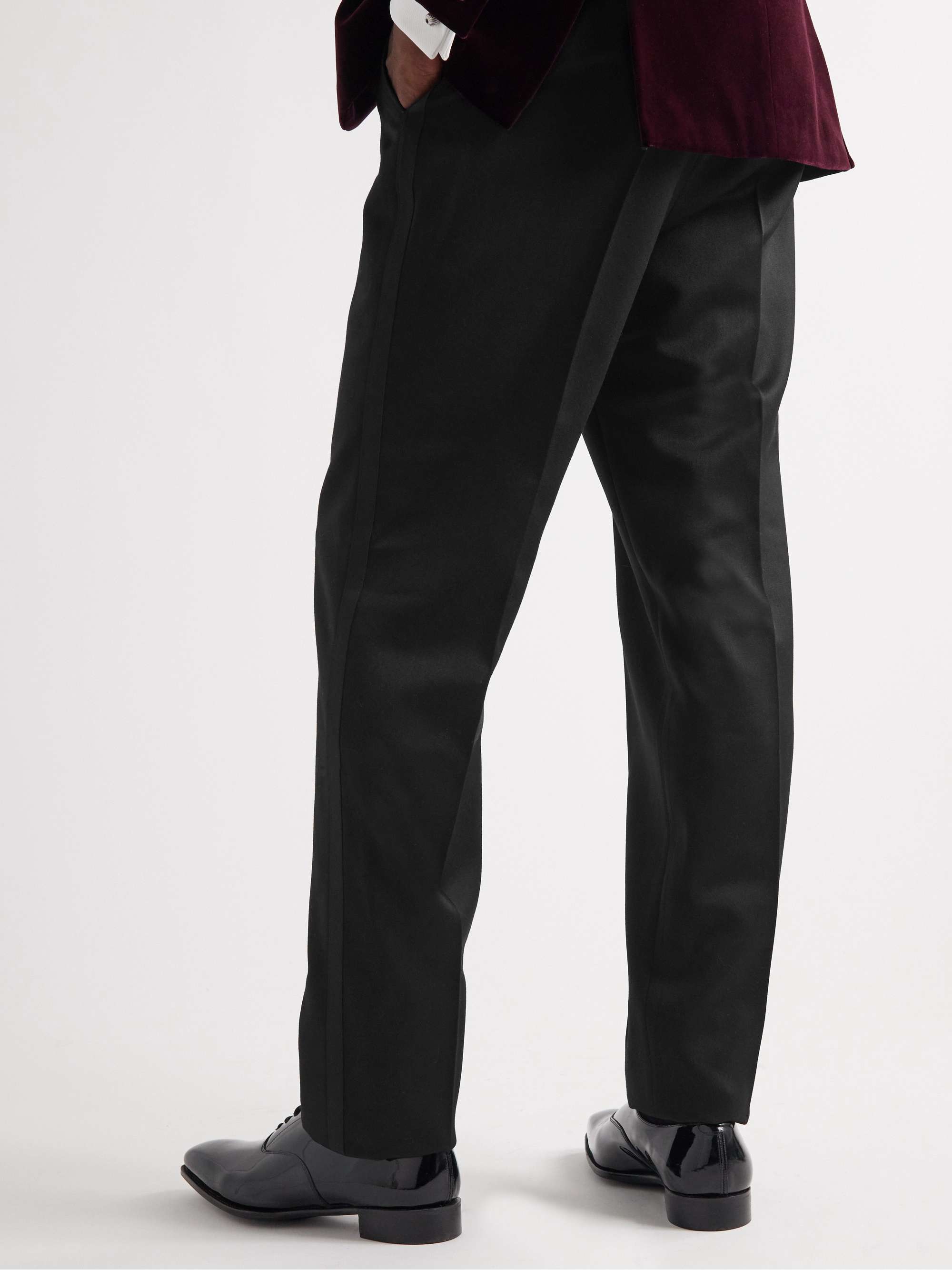 FAVOURBROOK Hampton Slim-Fit Grosgrain-Trimmed Wool-Twill Tuxedo Trousers
