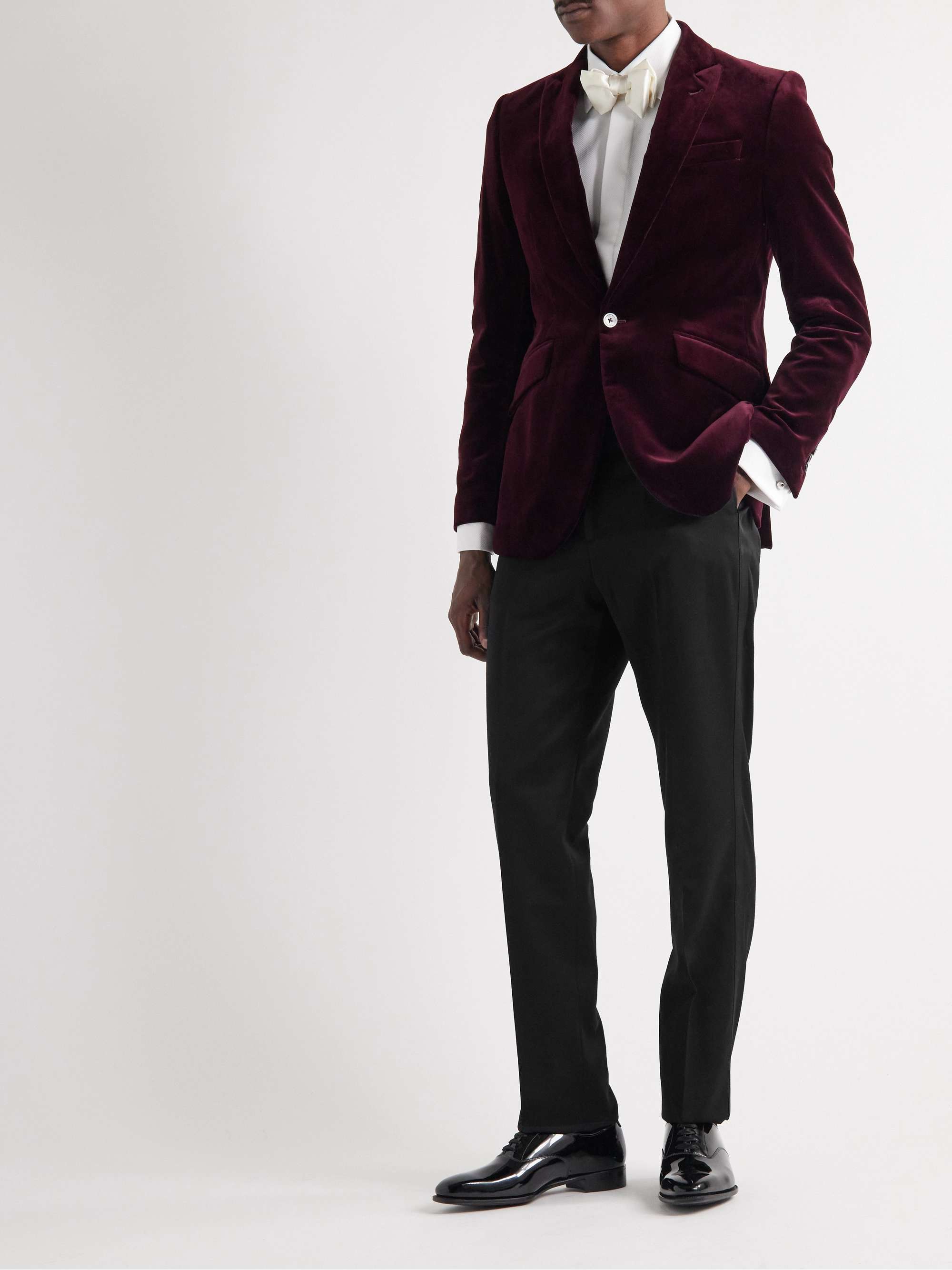 FAVOURBROOK Hampton Slim-Fit Grosgrain-Trimmed Wool-Twill Tuxedo Trousers