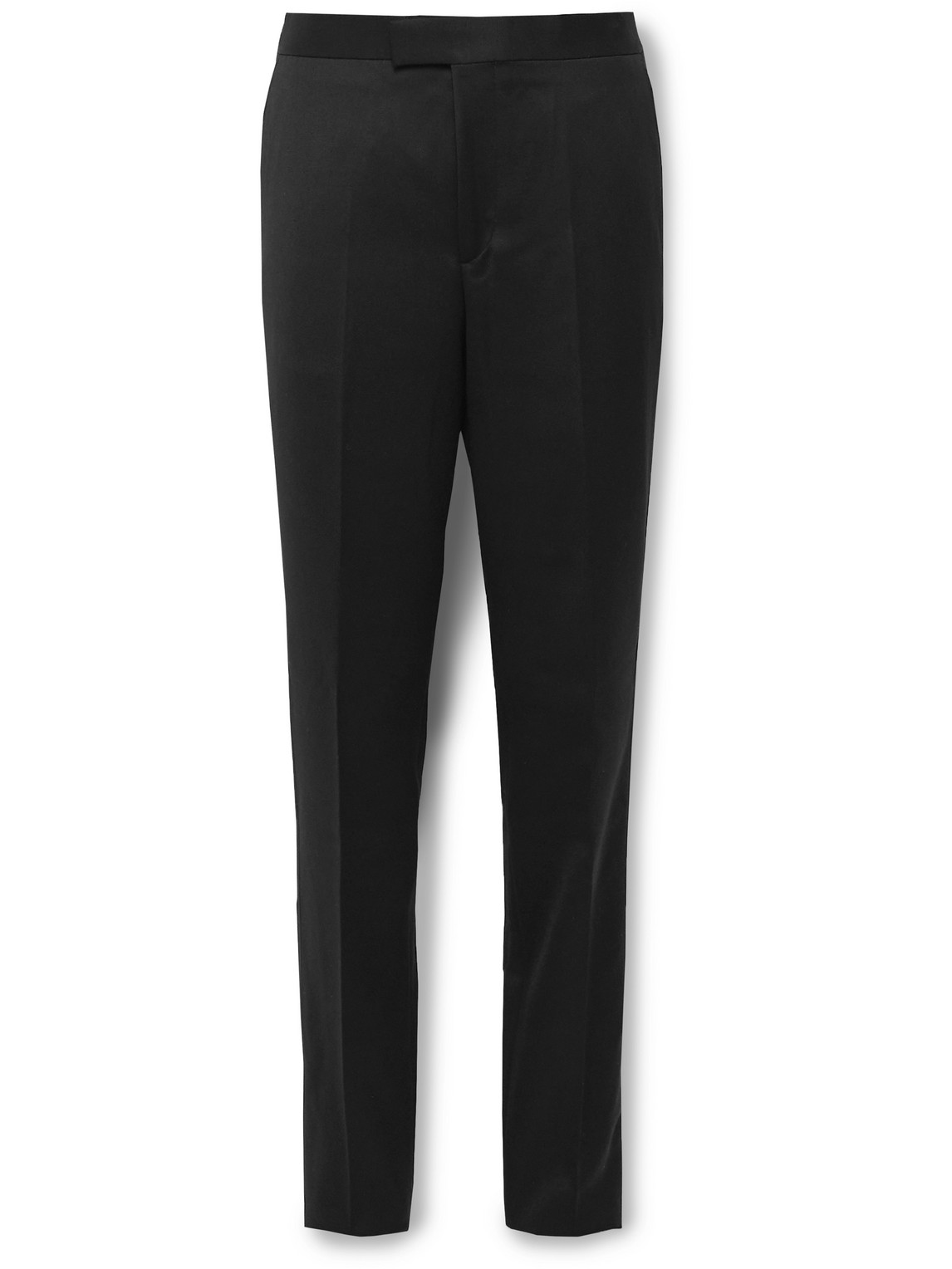 Favourbrook Hampton Slim-fit Grosgrain-trimmed Wool-twill Tuxedo Trousers In Black