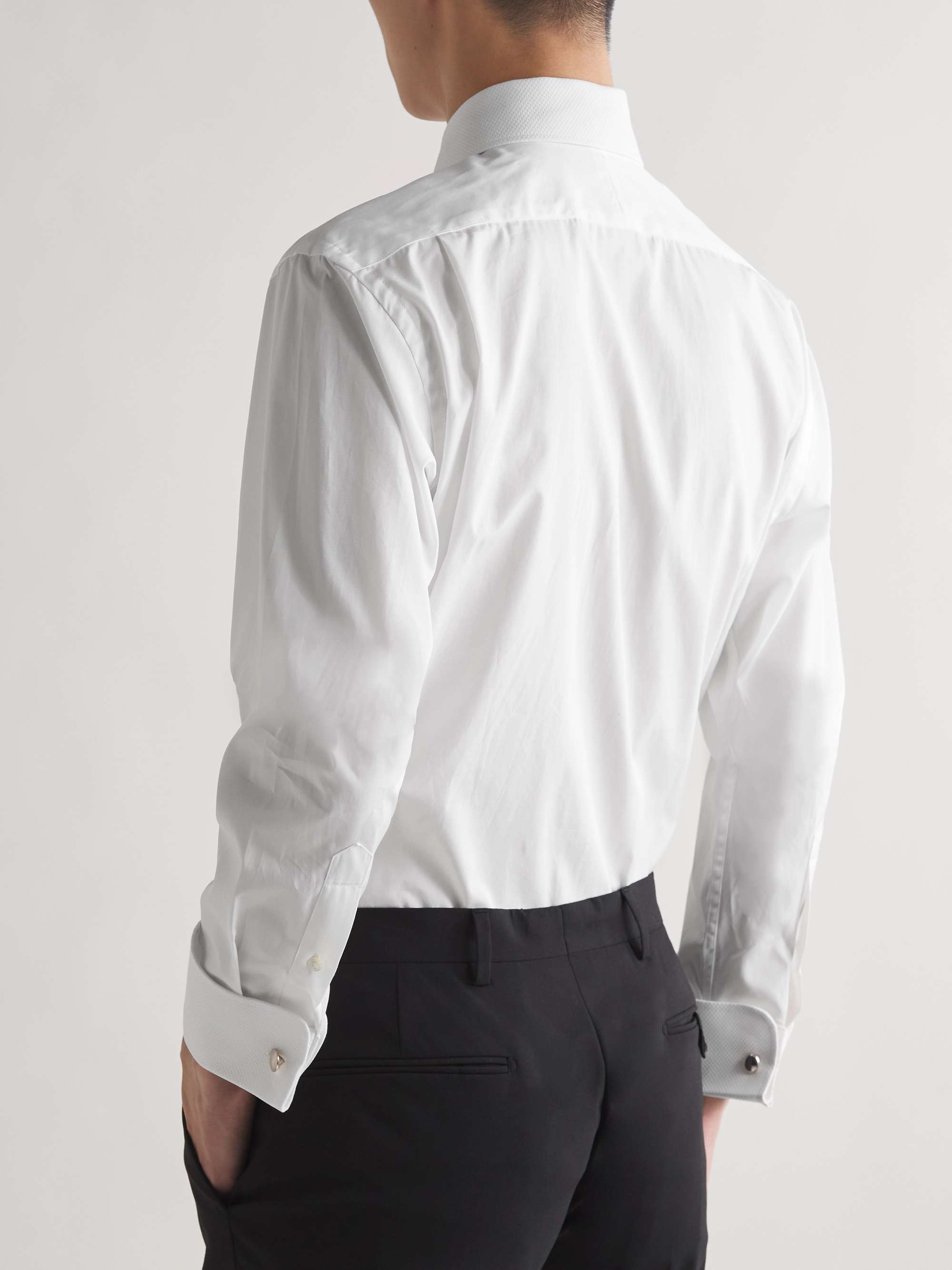 FAVOURBROOK Bib-Front Cotton-Poplin Tuxedo Shirt