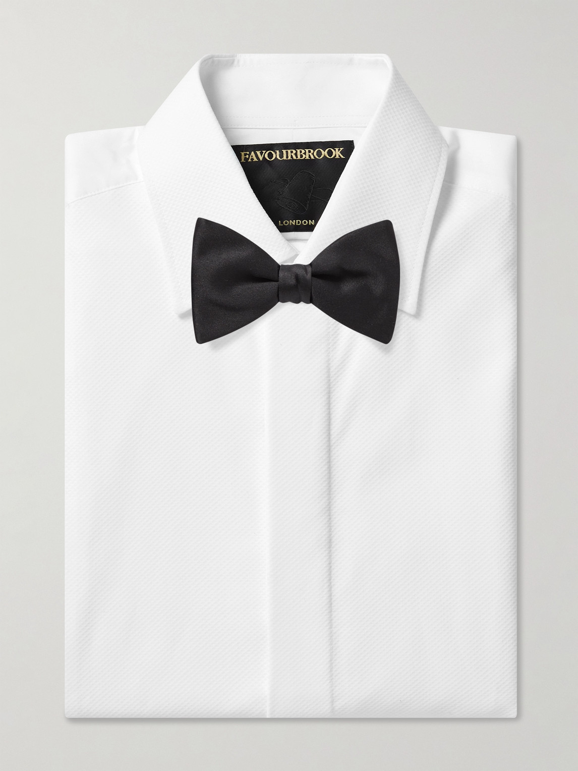 Shop Favourbrook Bib-front Cotton-poplin Tuxedo Shirt In White