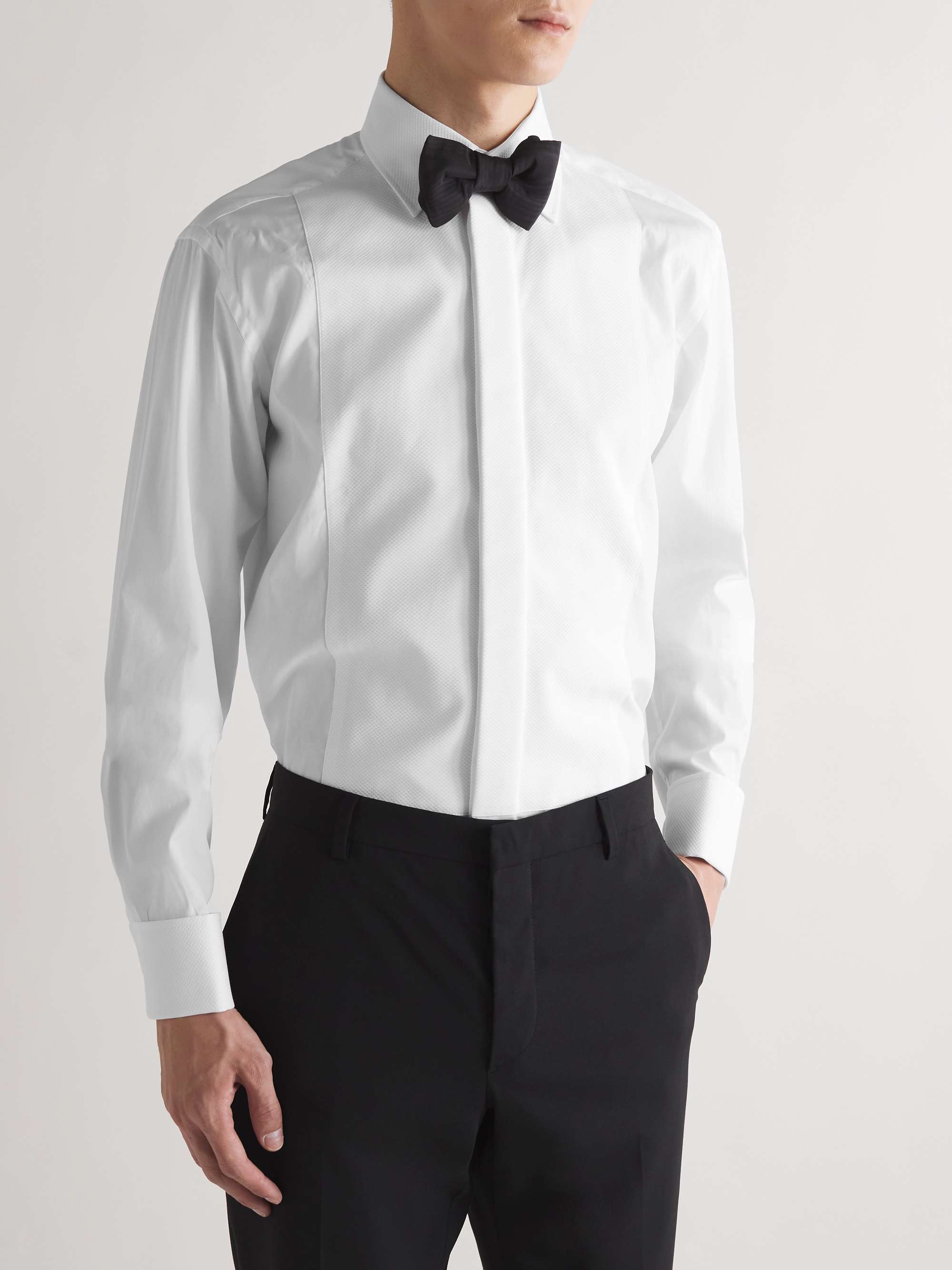 FAVOURBROOK Bib-Front Cotton-Poplin Tuxedo Shirt