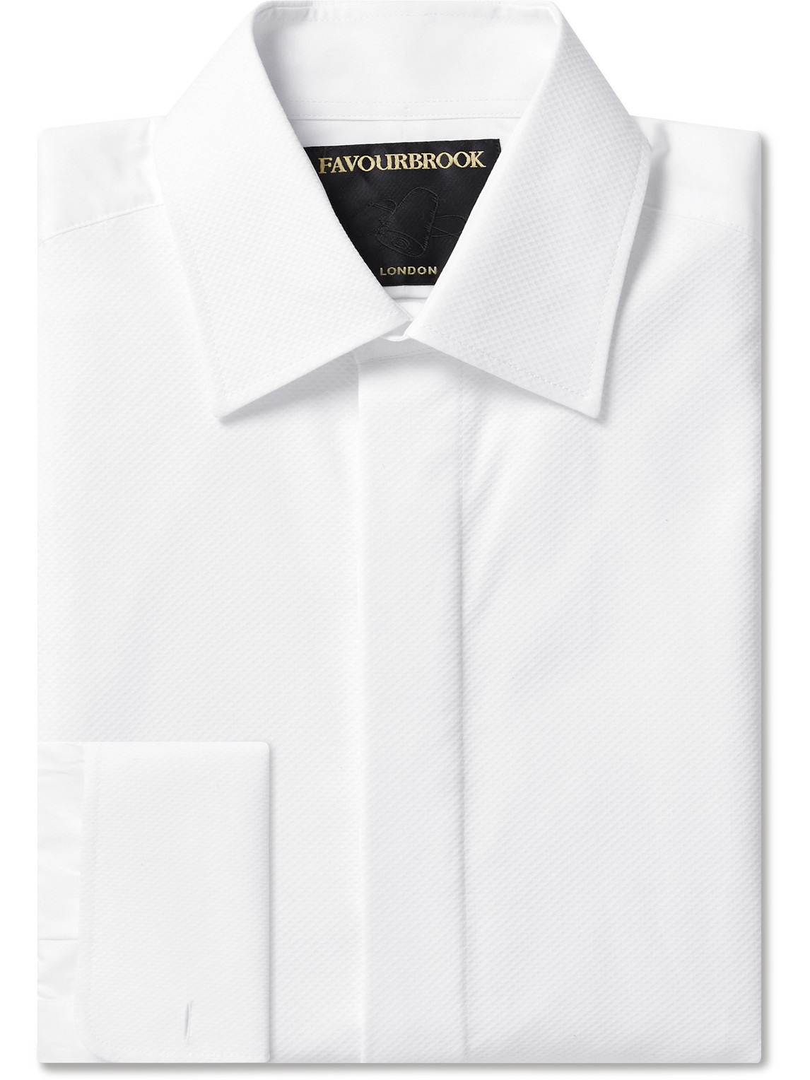 Favourbrook Bib-front Cotton-poplin Tuxedo Shirt In White