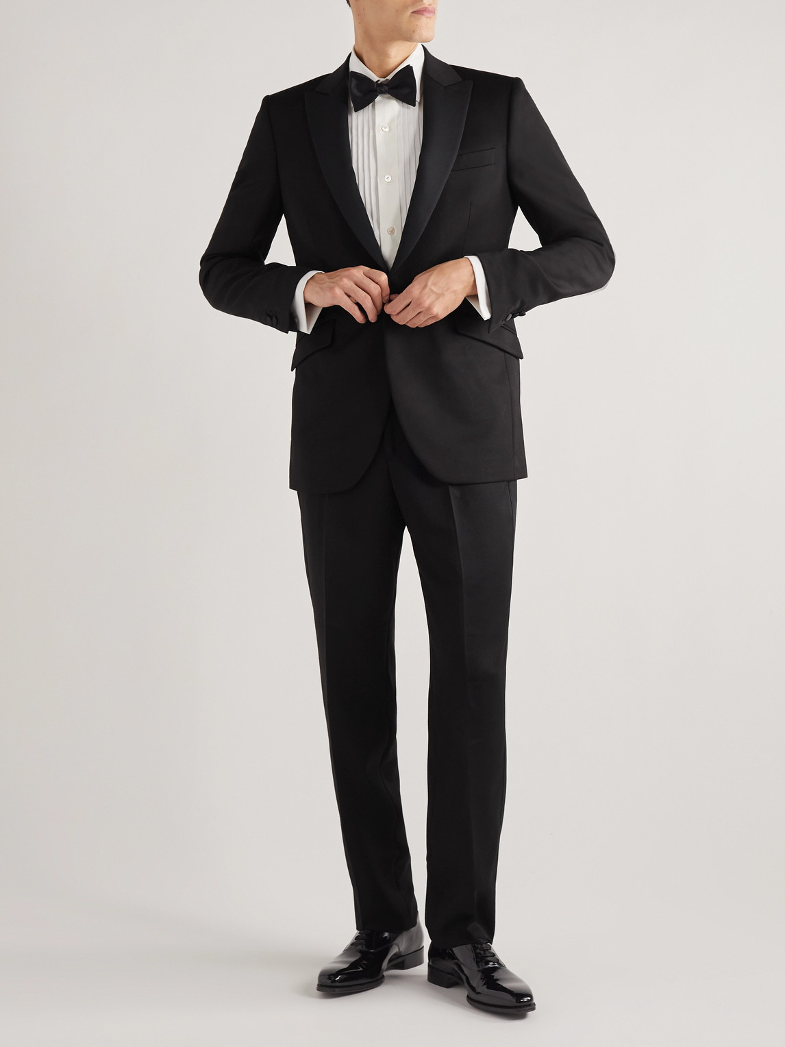 Shop Favourbrook Hampton Wool Tuxedo Jacket In Black