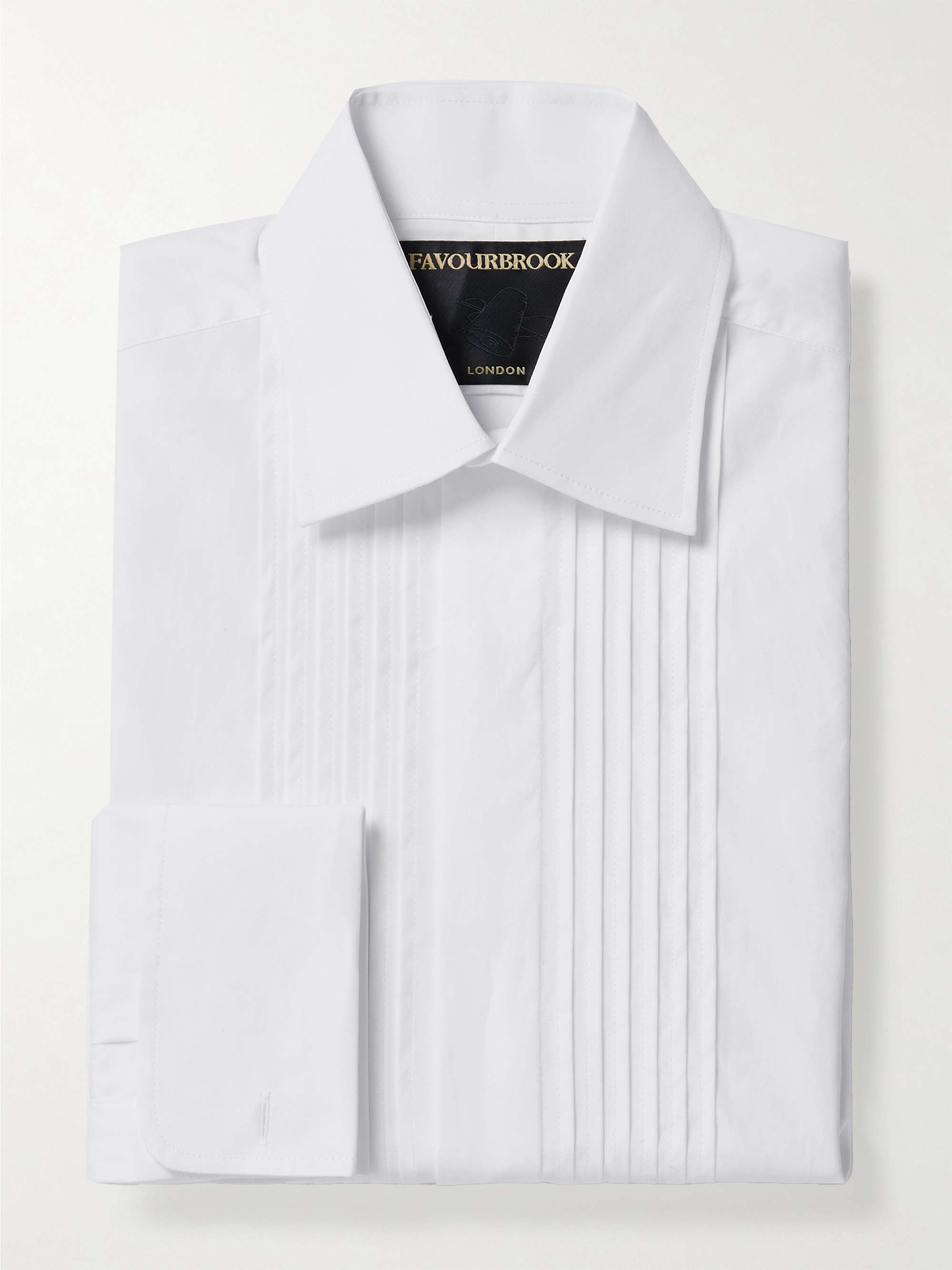 Favourbrook Pleated Double-Cuff Cotton-Poplin Tuxedo Shirt For Men | Mr  Porter