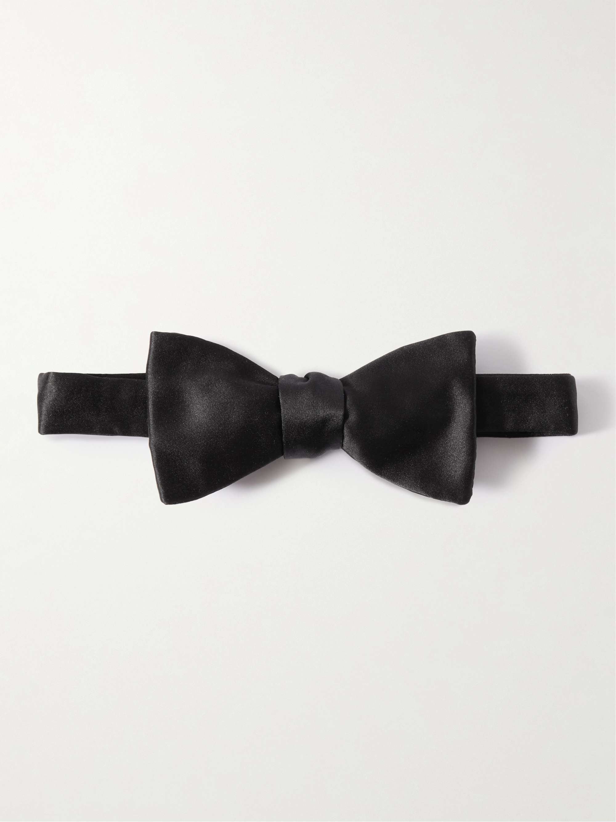 Horsebit Jacquard Wool And Silk Bow Tie in Black - Gucci