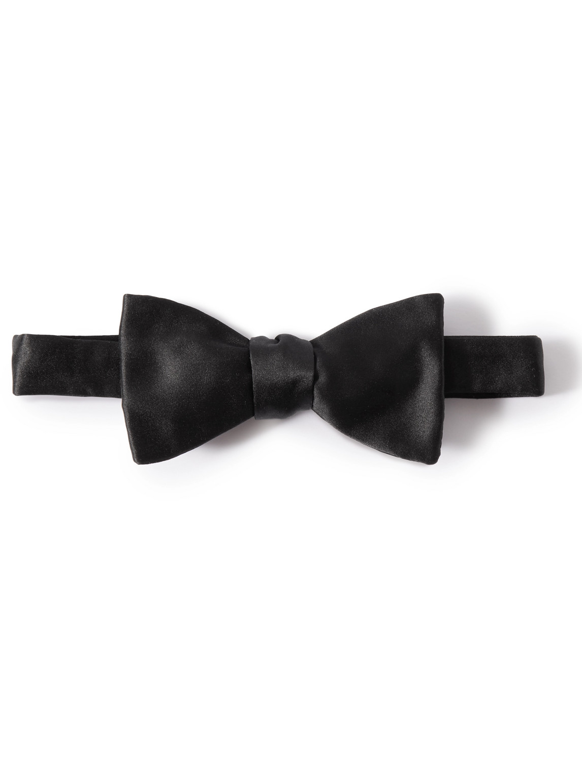 Favourbrook Pre-tied Duchesse Silk-satin Bow Tie In Black