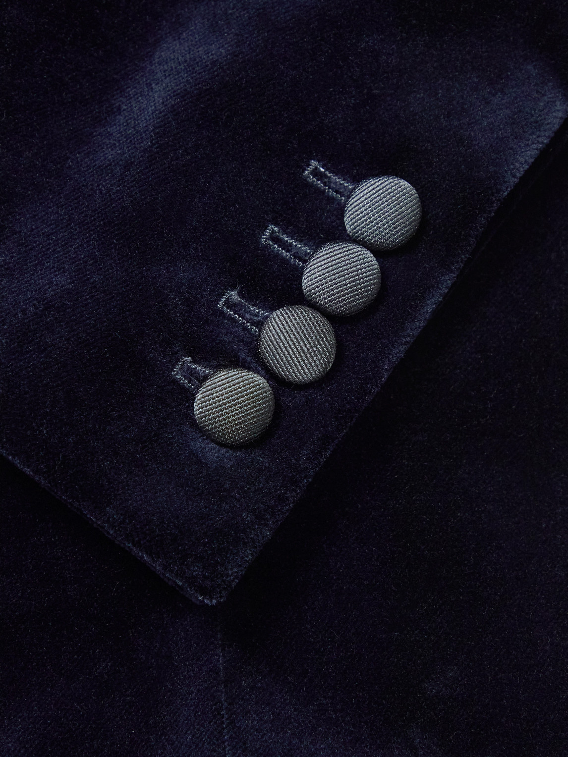Shop Favourbrook Cotton-velvet Tuxedo Jacket In Blue
