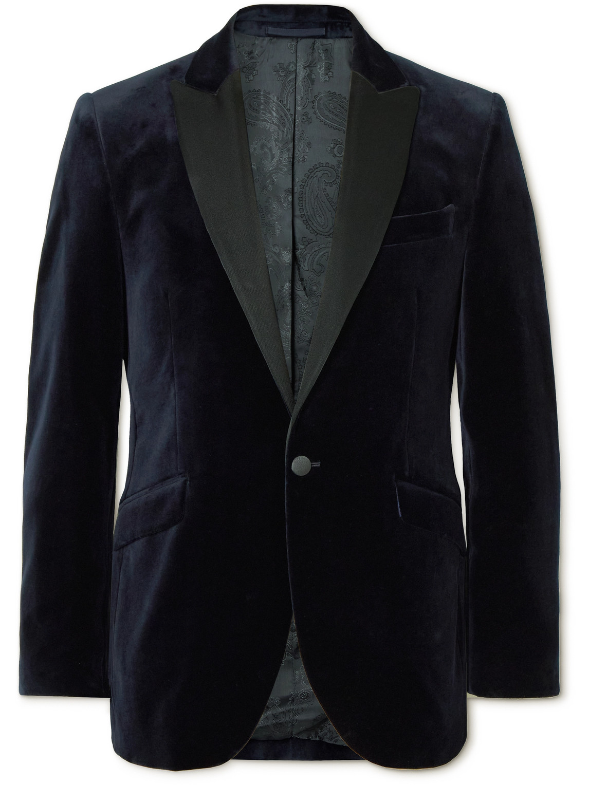 Favourbrook Cotton-velvet Tuxedo Jacket In Blue