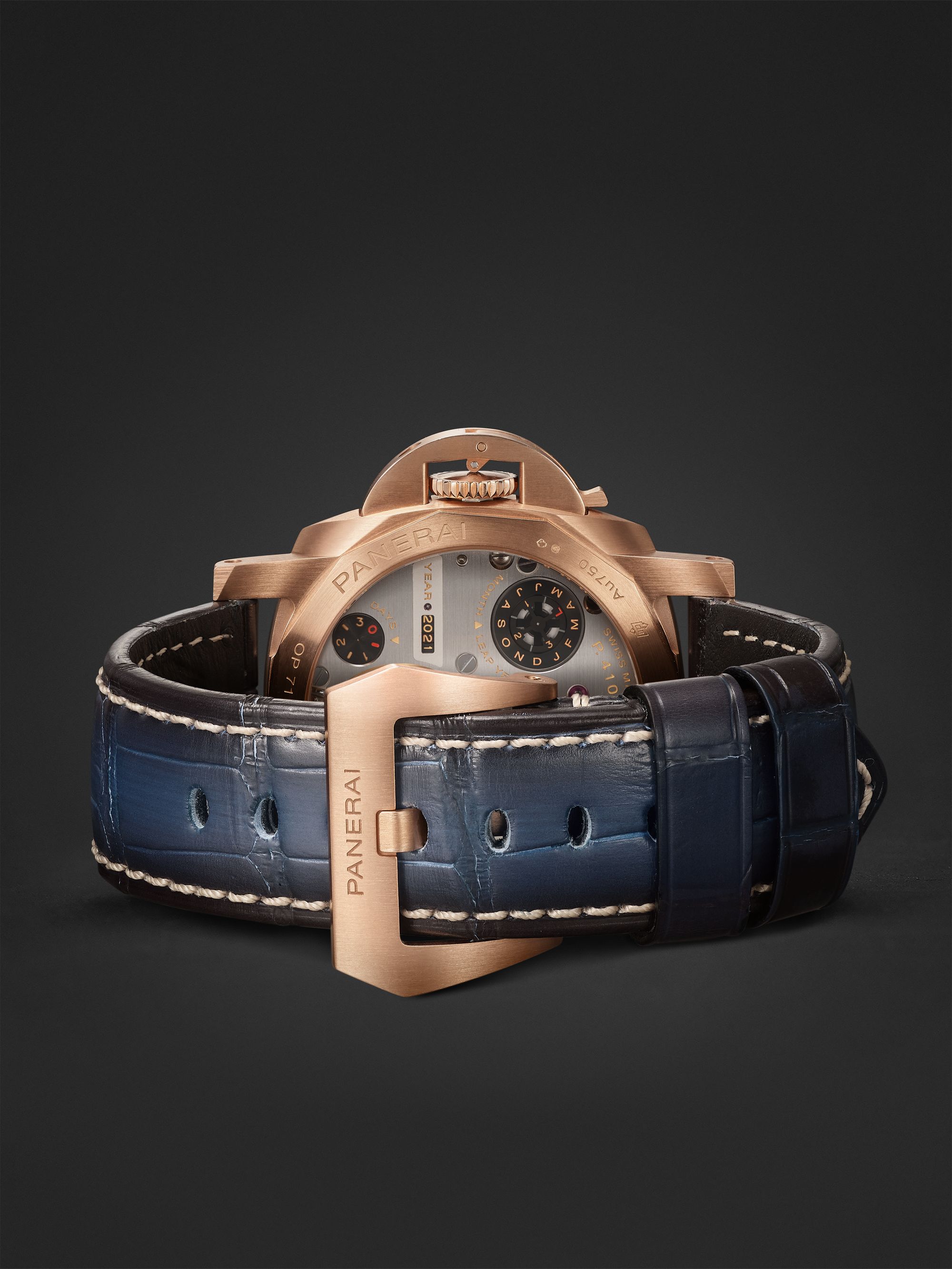 PANERAI Luminor Perpetual Calendar Automatic 44mm Goldtech and Alligator Watch, Ref. No. PAM00742
