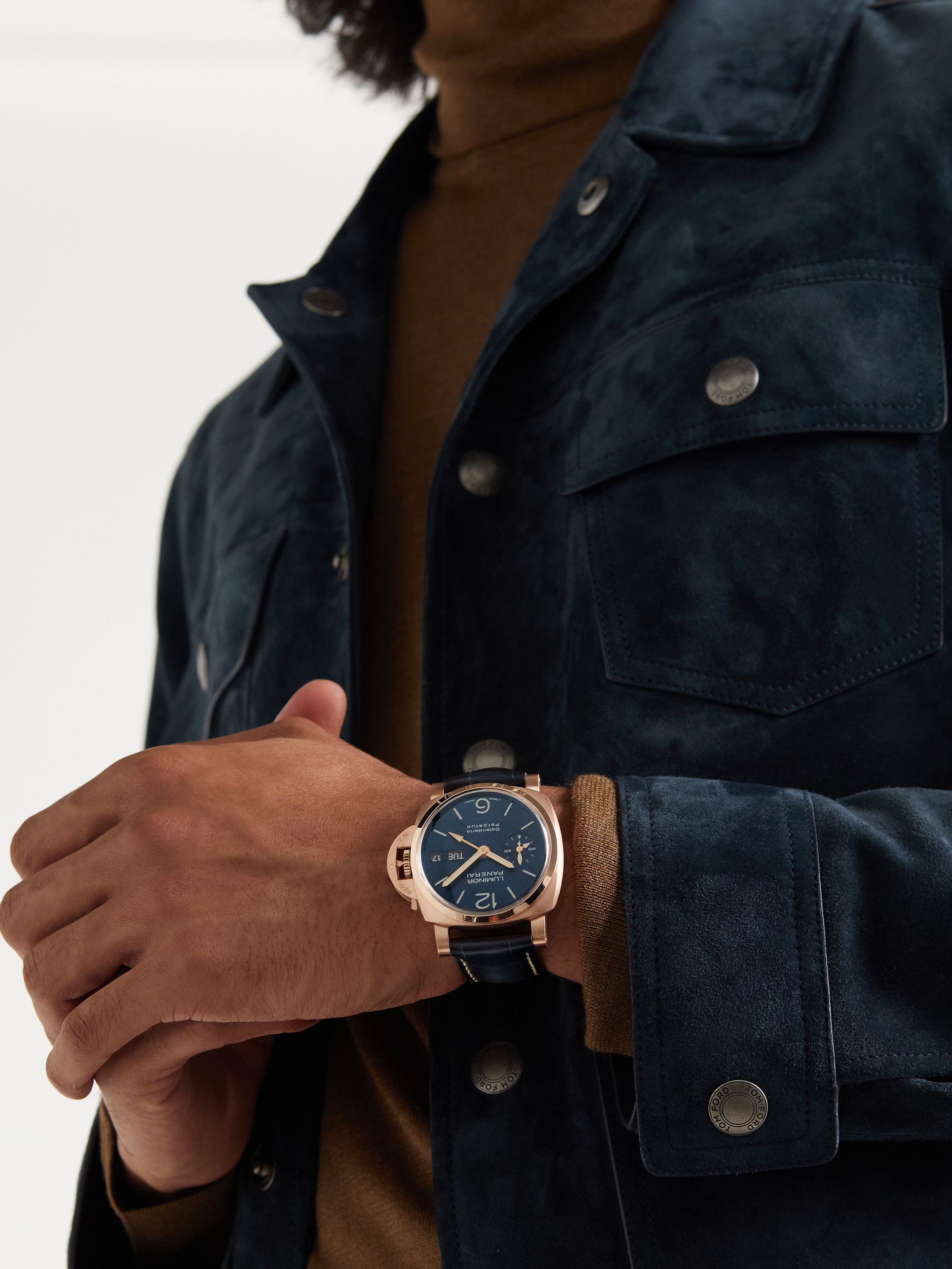 PANERAI Luminor Perpetual Calendar Automatic 44mm Goldtech and Alligator Watch, Ref. No. PAM00742