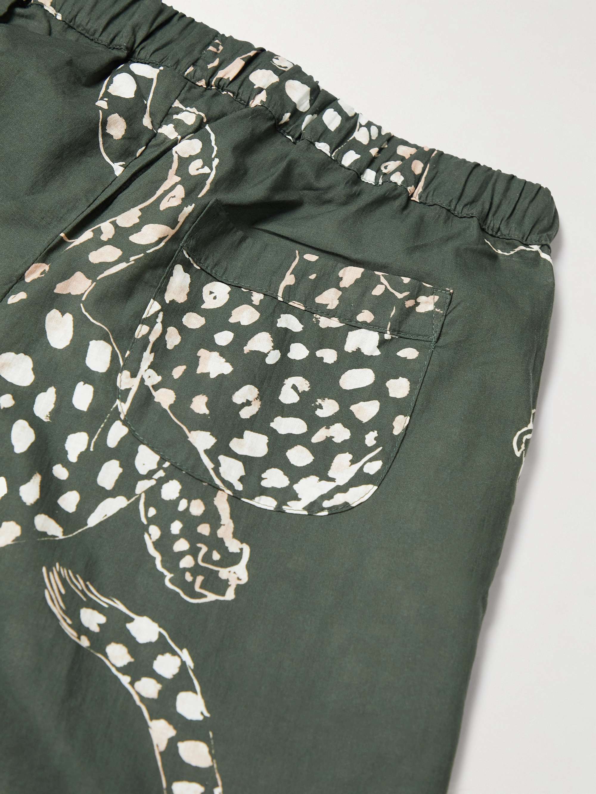 DESMOND & DEMPSEY Printed Cotton-Poplin Pyjama Shorts