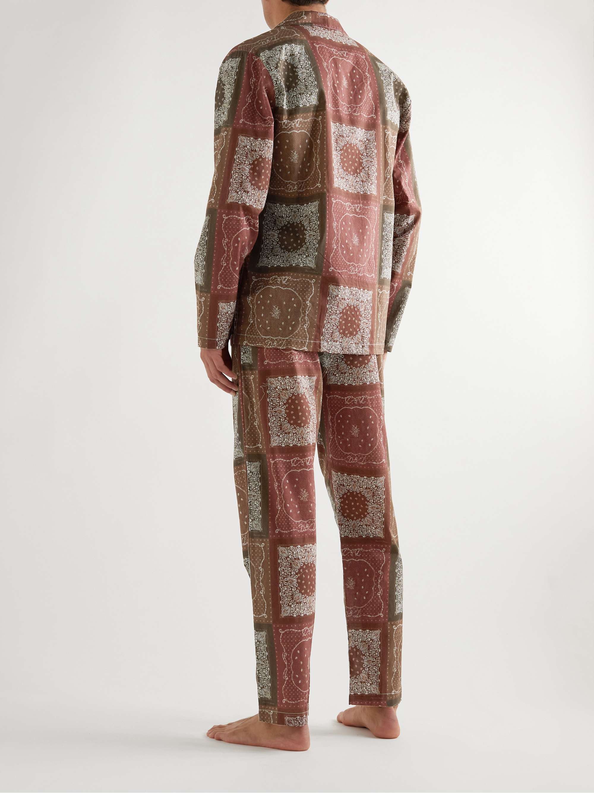 DESMOND & DEMPSEY Printed Cotton Pyjama Set