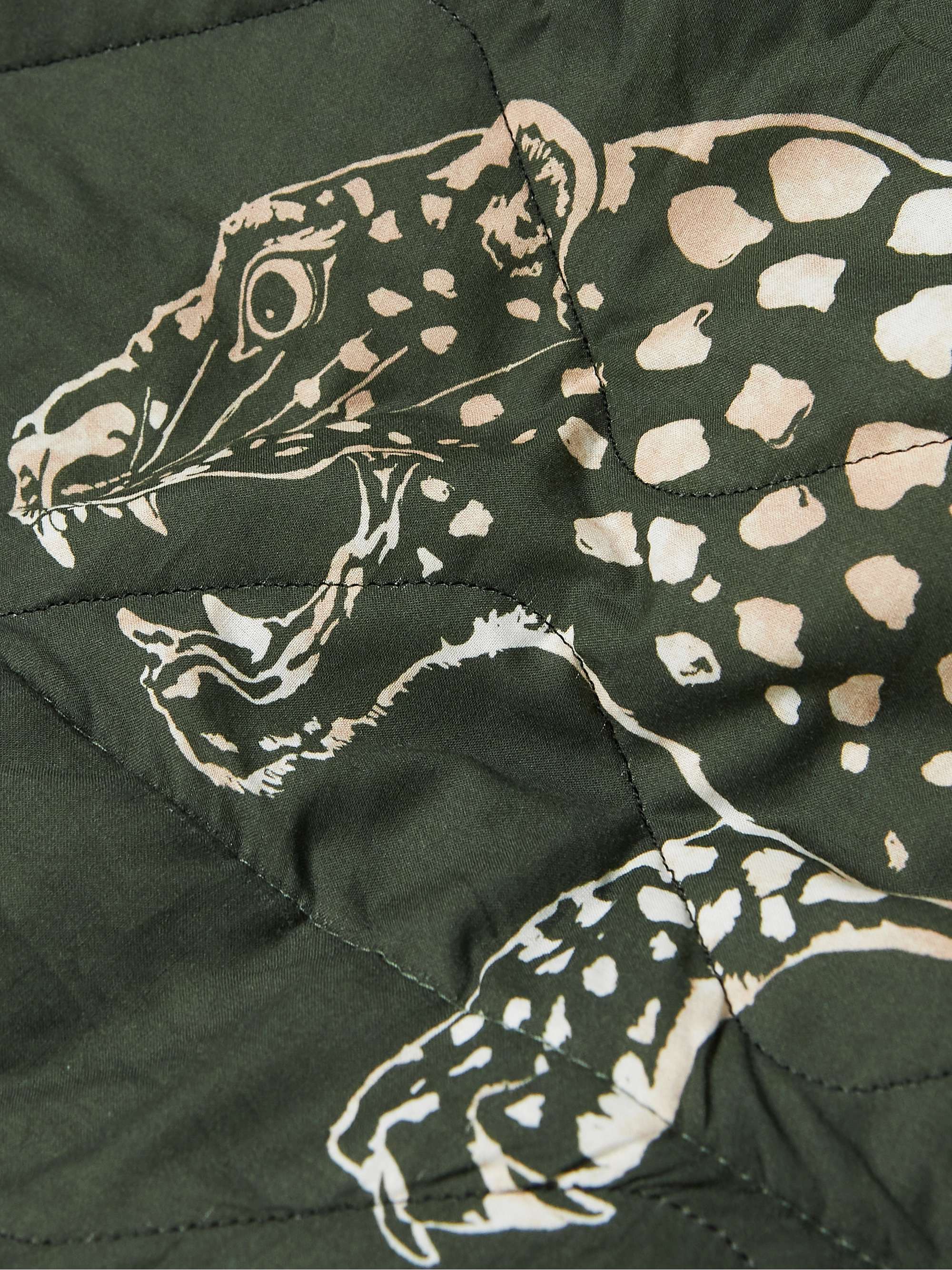 DESMOND & DEMPSEY Quilted Printed Cotton Robe