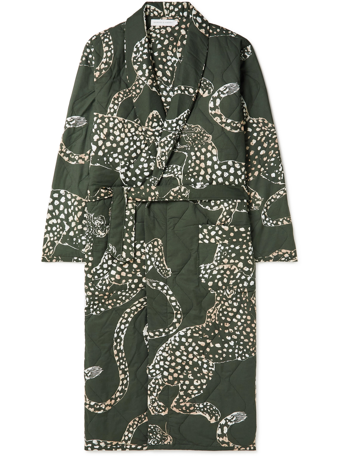 Quilted Printed Cotton Robe
