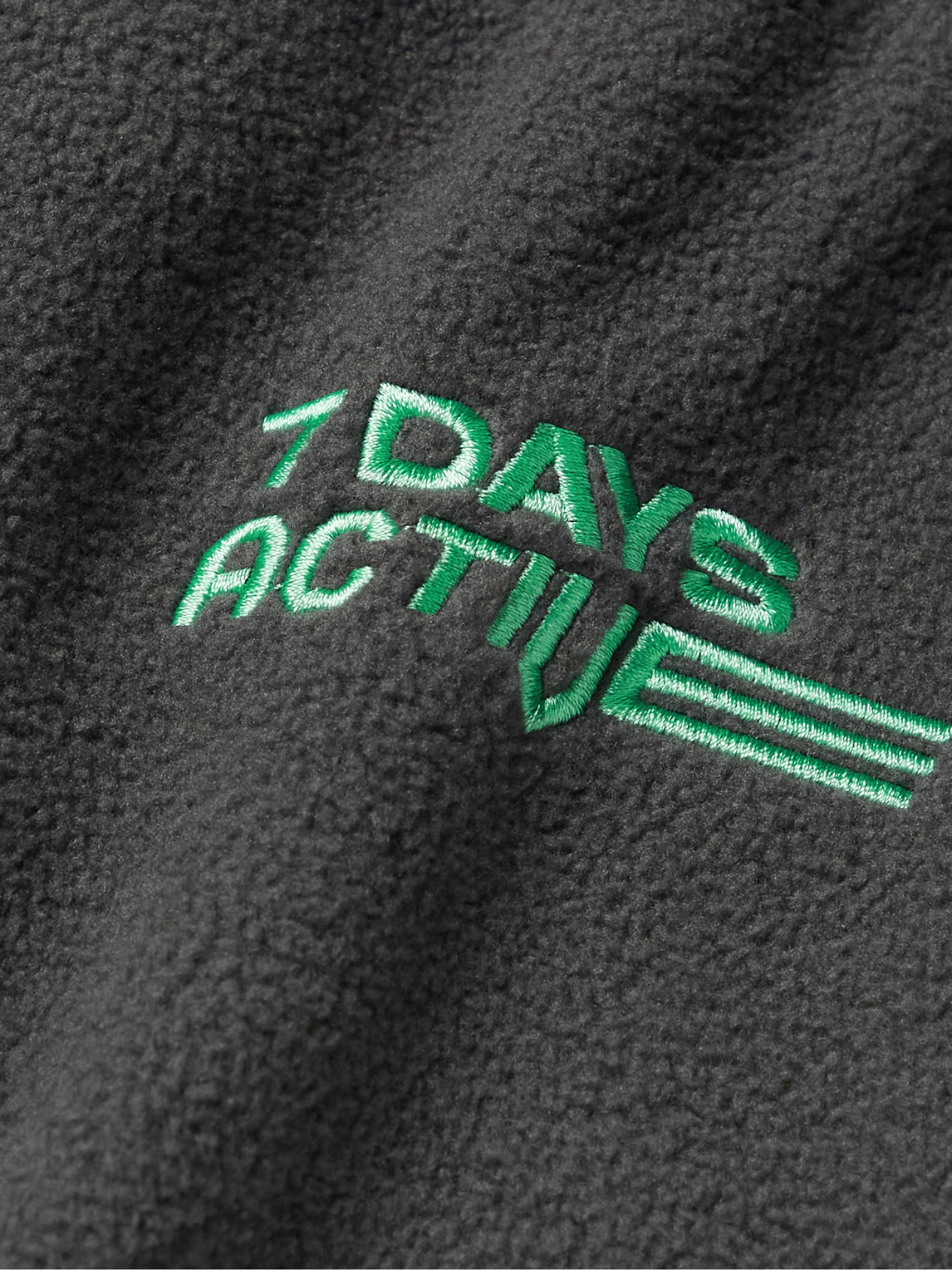 7 Days Active Striped Logo-embroidered Recycled-fleece Half-zip Sweatshirt  In Gray | ModeSens