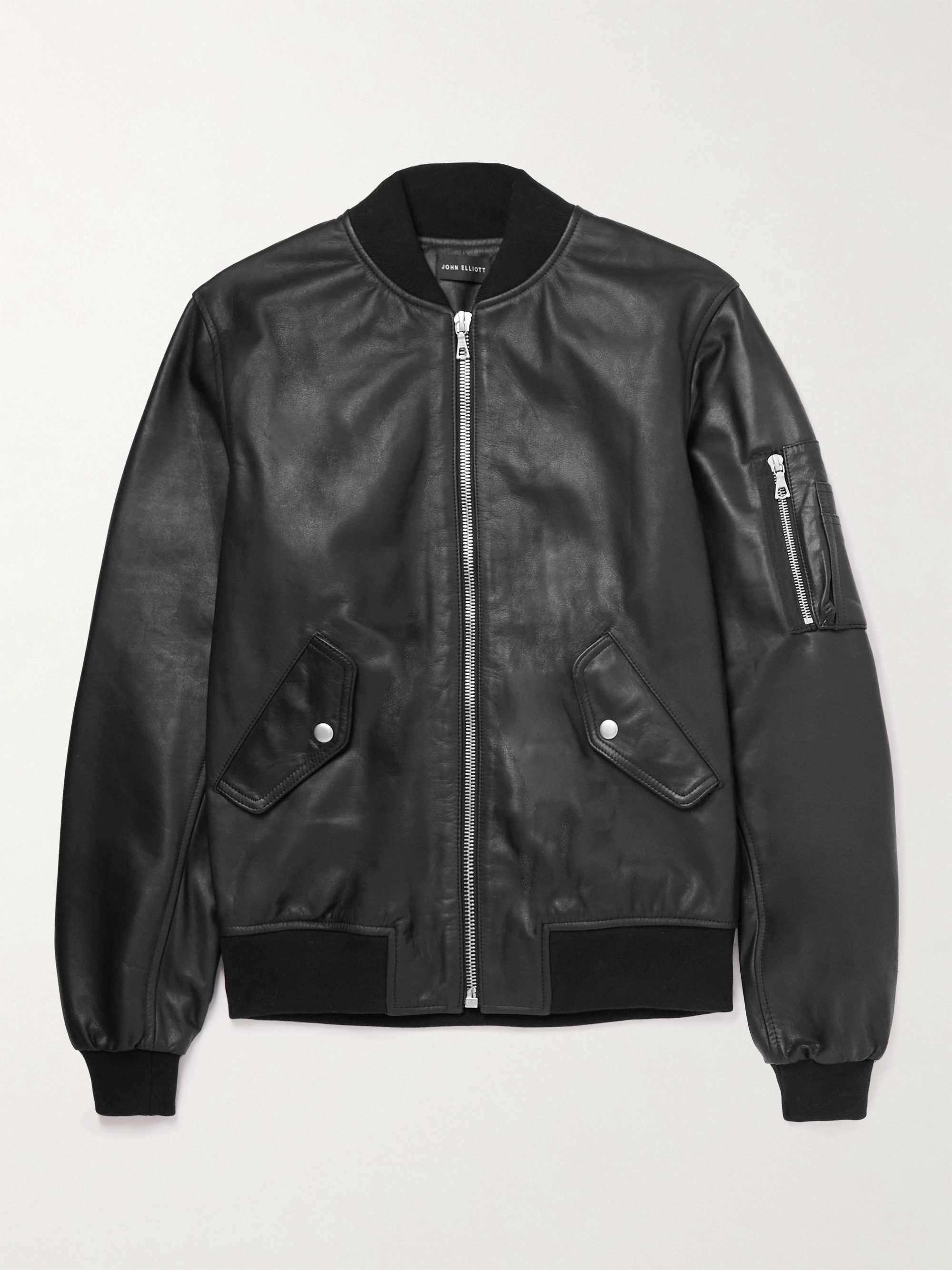 JOHN ELLIOTT Leather Bomber Jacket | MR PORTER