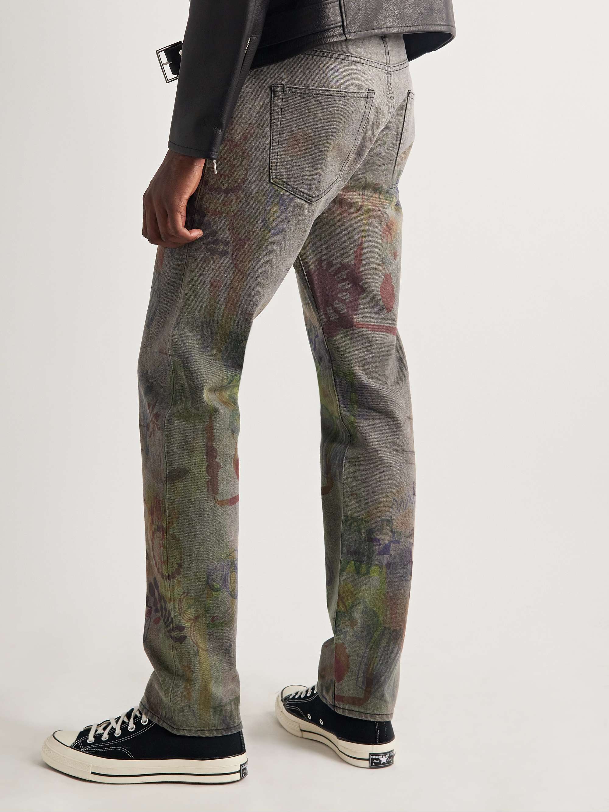 JOHN ELLIOTT The Daze Straight-Leg Printed Jeans