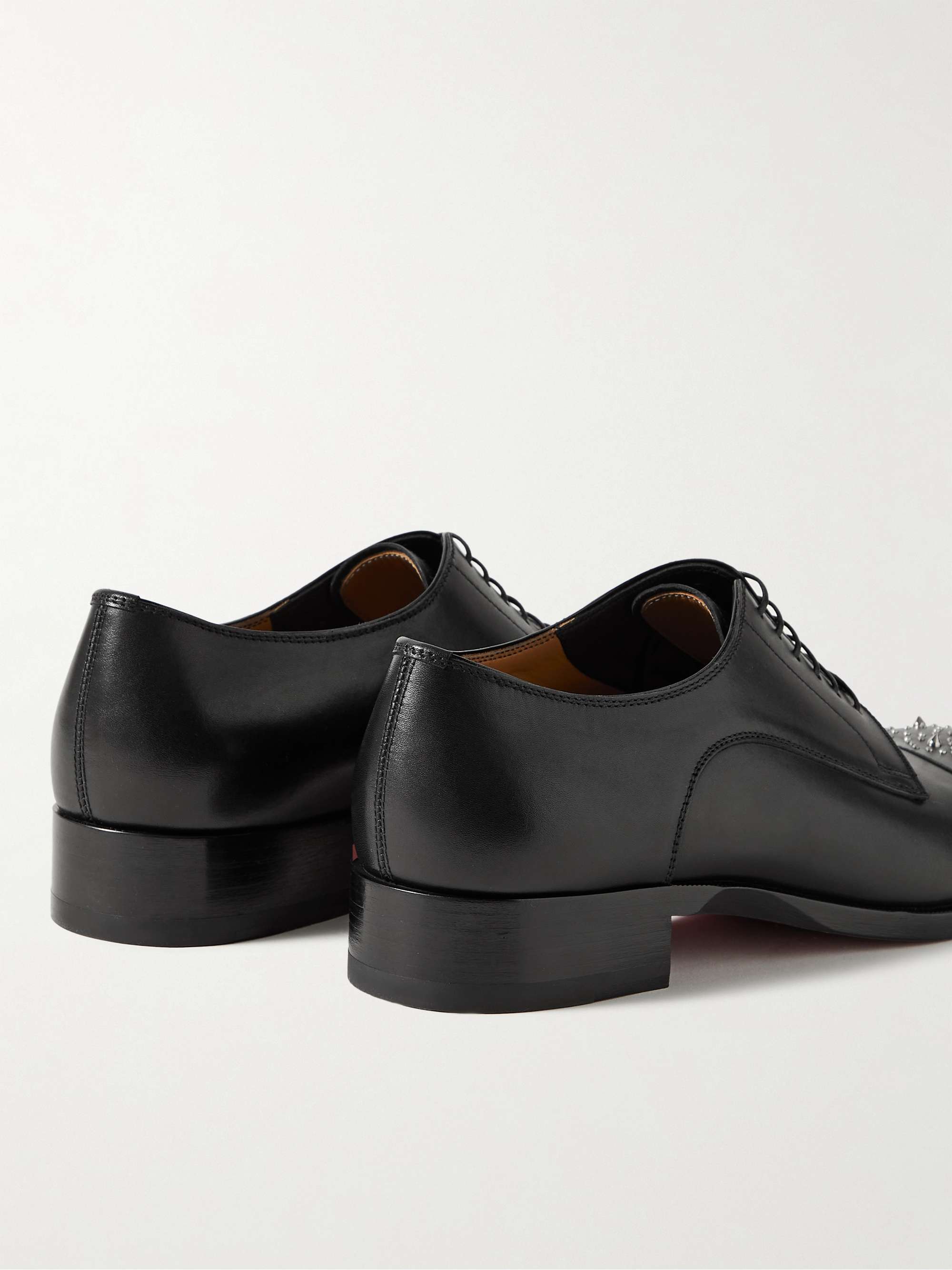 CHRISTIAN LOUBOUTIN Maltese Studded Leather Derby Shoes