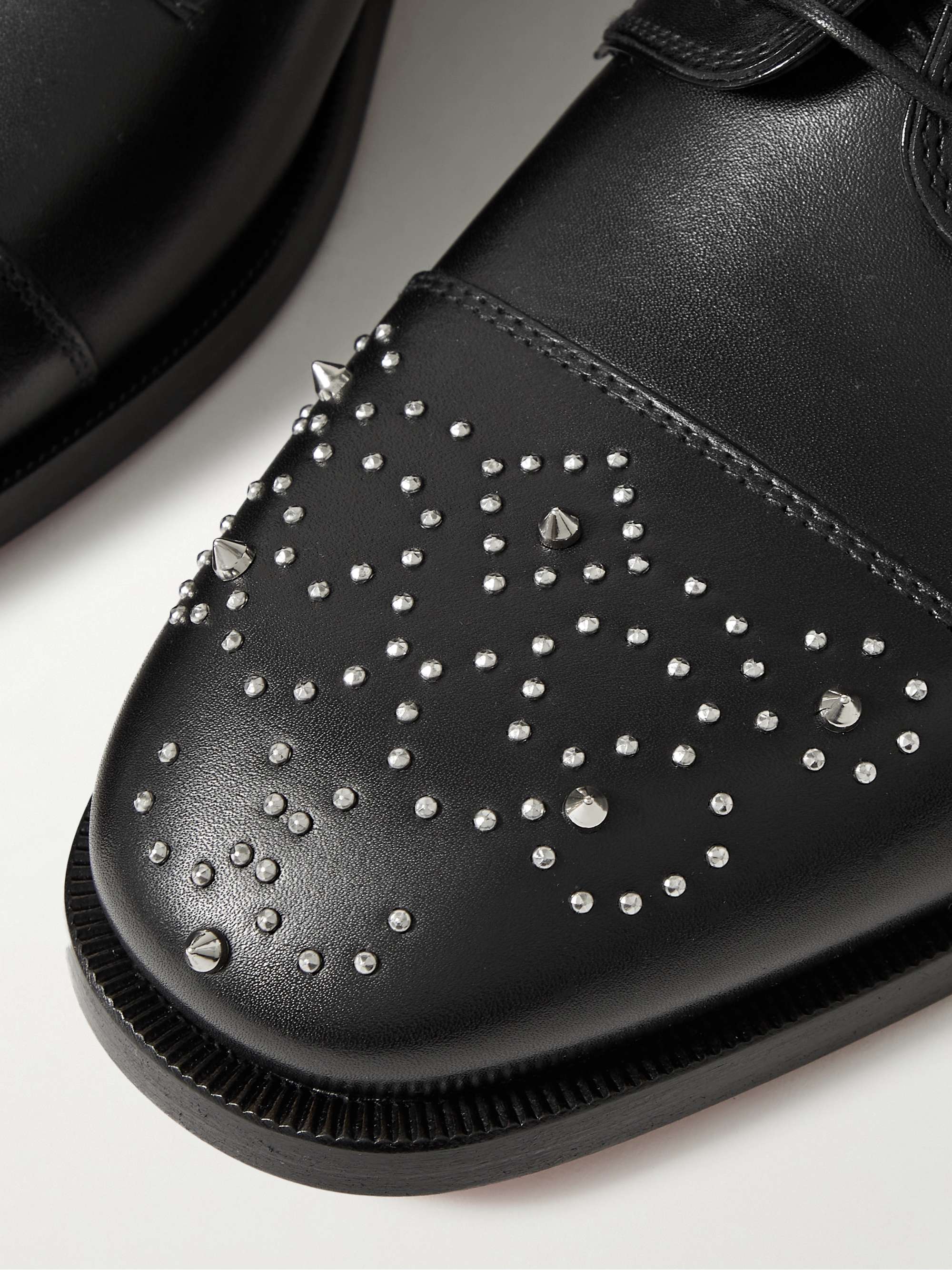 CHRISTIAN LOUBOUTIN Maltese Studded Leather Derby Shoes