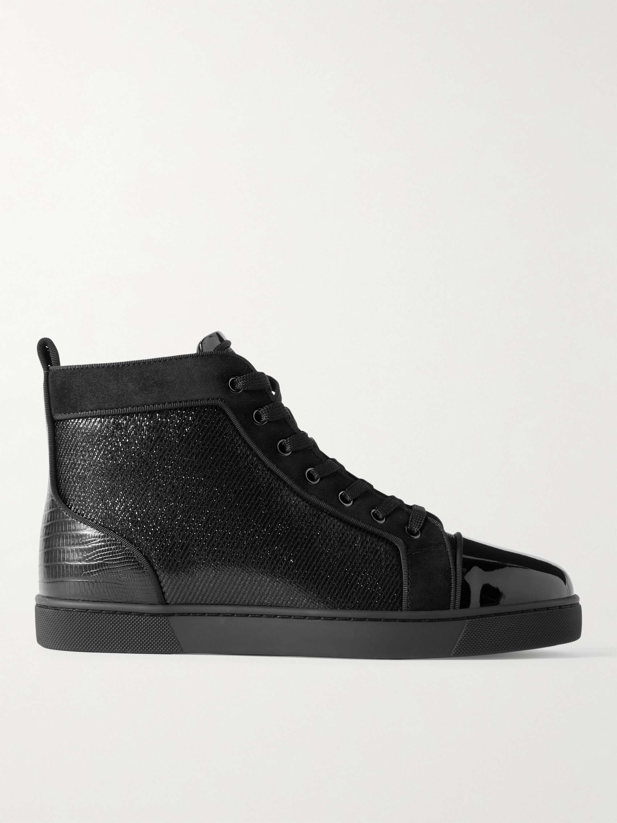 Christian Louboutin Louis Orlato Logo-Appliquéd High-Top Sneakers