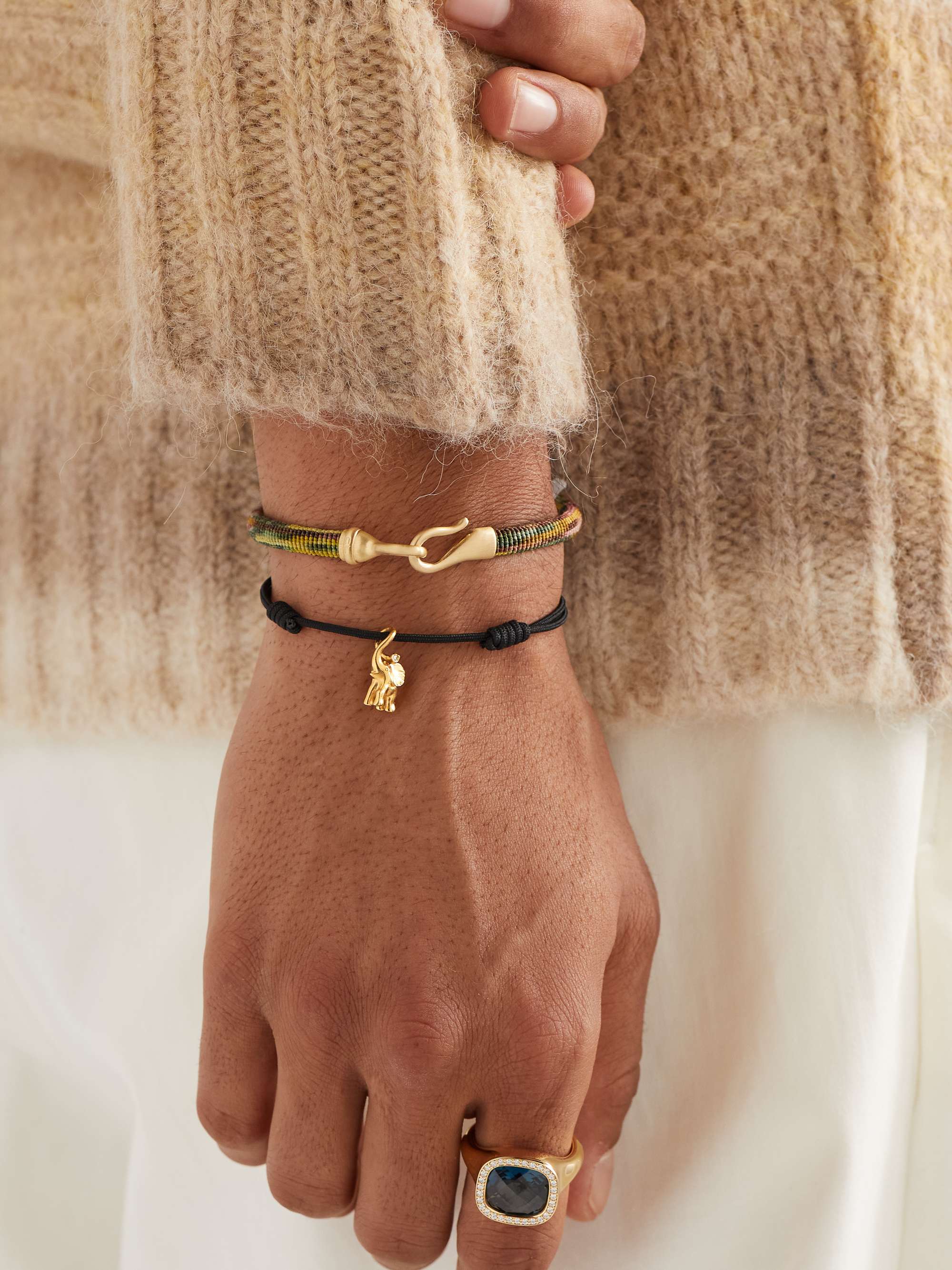 Ole Lynggaard Copenhagen Life 18-karat Gold And Rope Bracelet | ModeSens