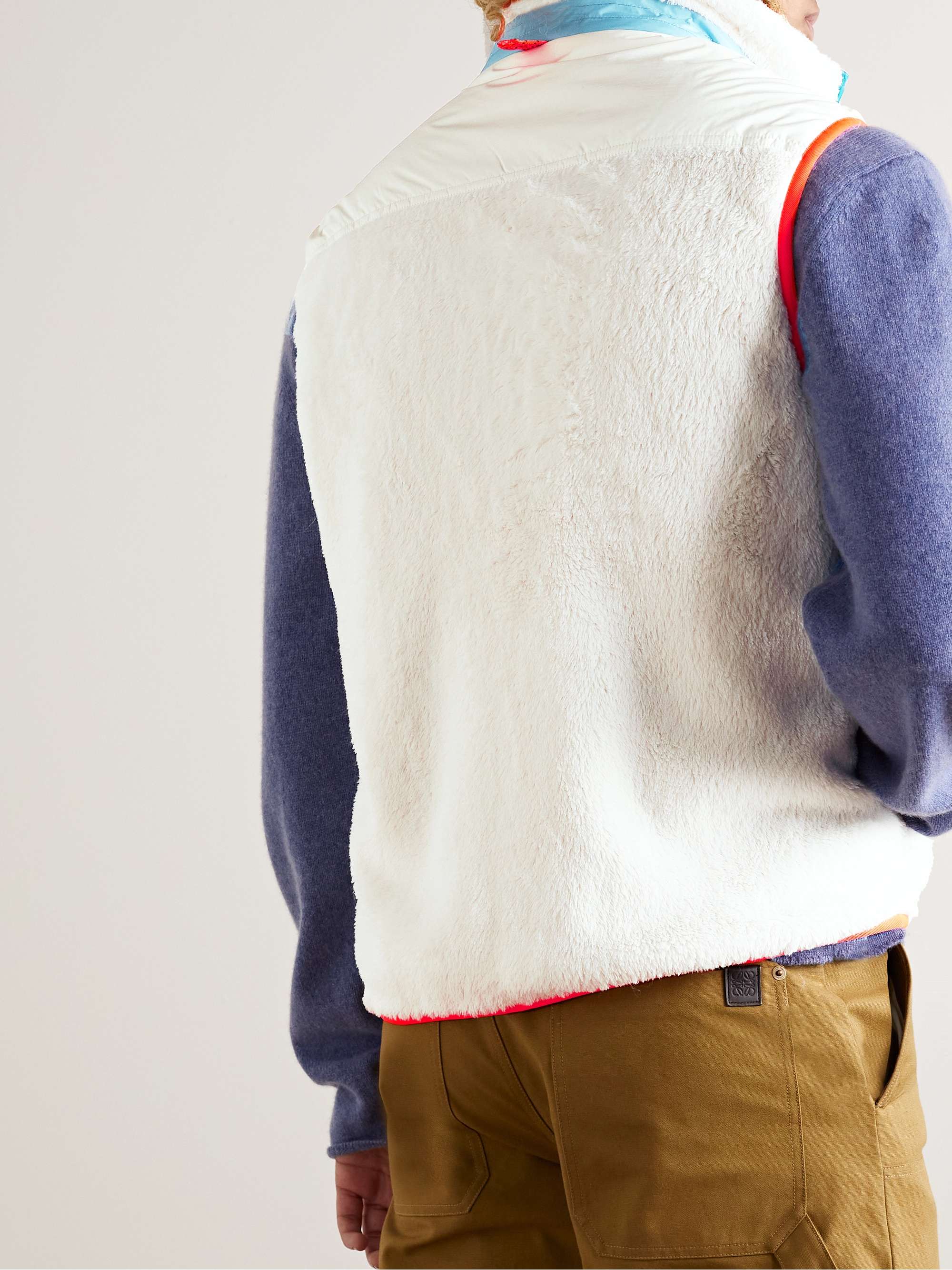 MONCLER GRENOBLE Shell-Trimmed Logo-Appliquéd Fleece Gillet