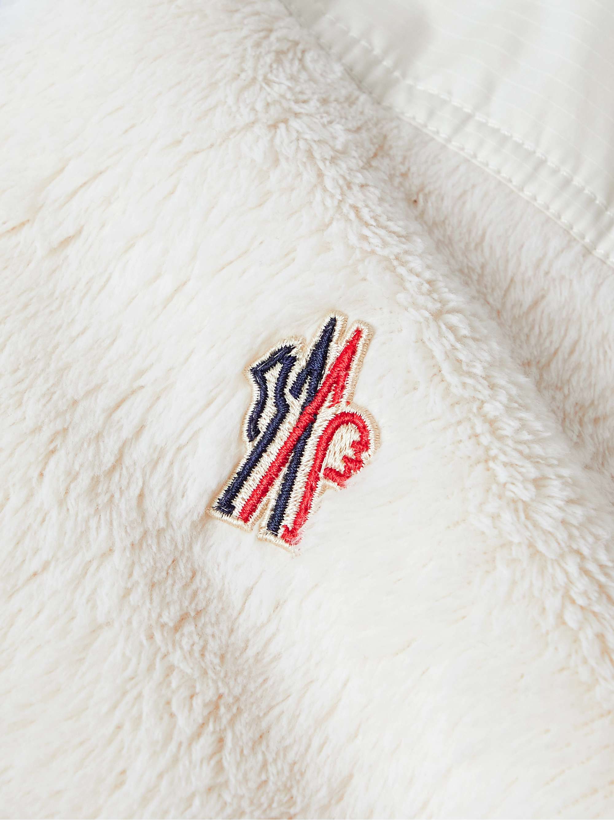 MONCLER GRENOBLE Shell-Trimmed Logo-Appliquéd Fleece Gillet