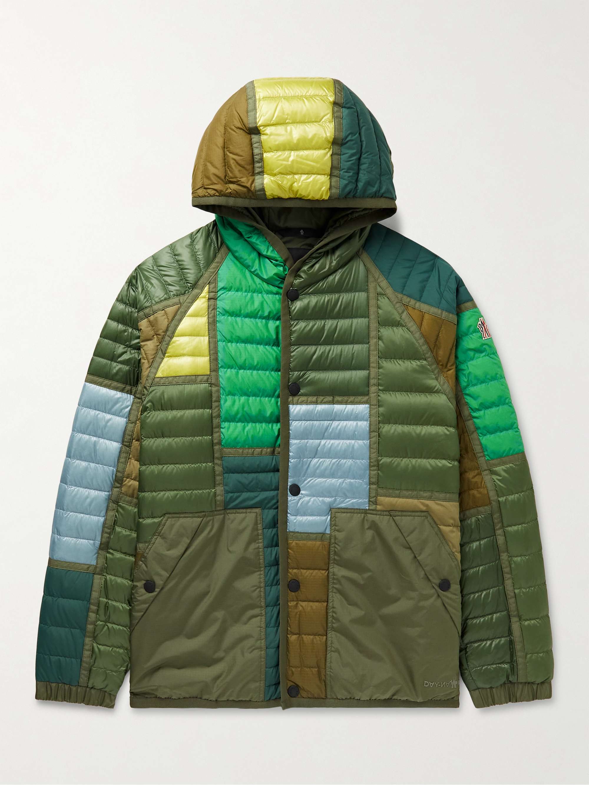 MONCLER GRENOBLE Raron Panelled Padded Ripstop and Shell Hooded Down Jacket