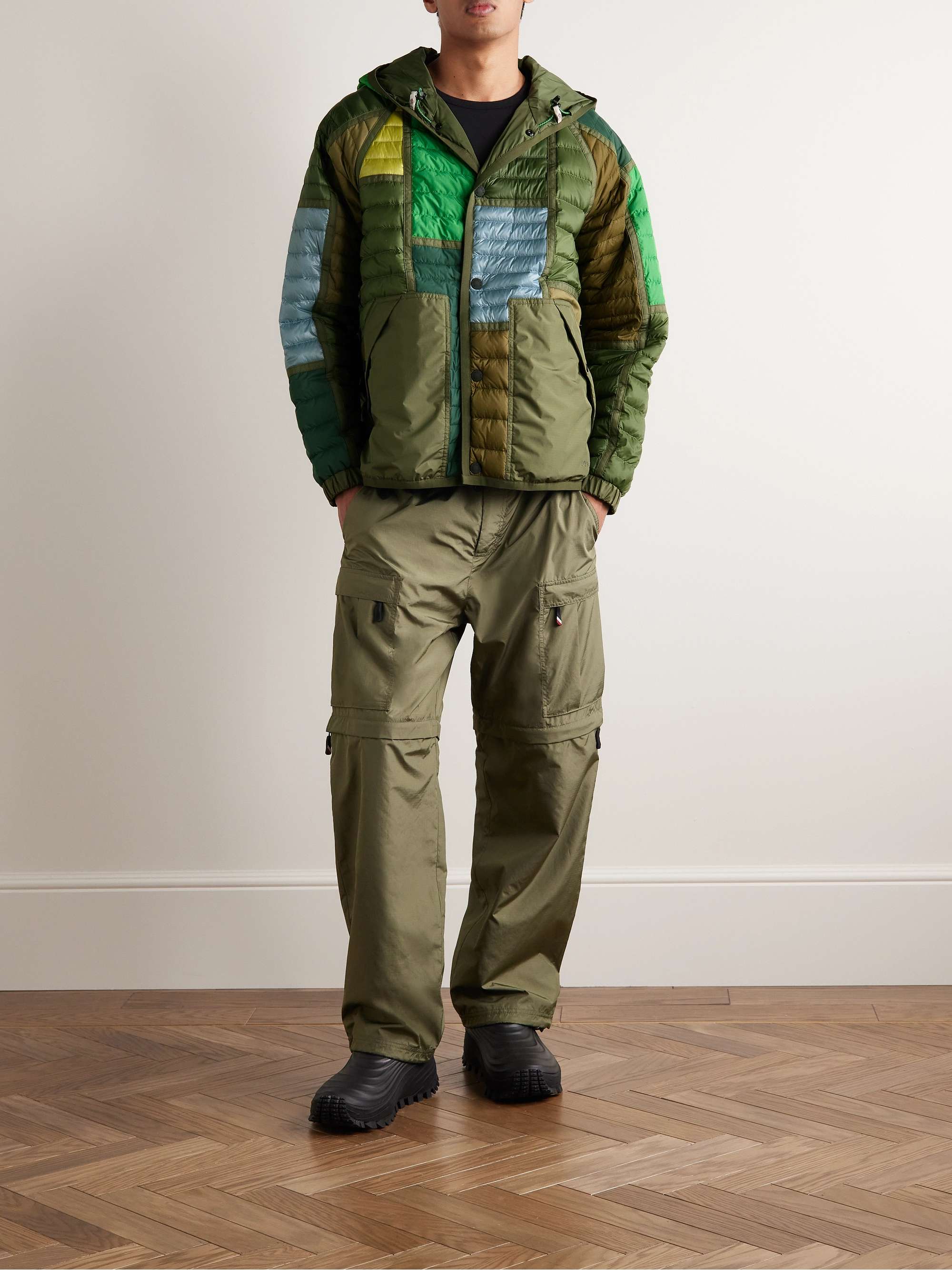MONCLER GRENOBLE Raron Panelled Padded Ripstop and Shell Hooded Down Jacket