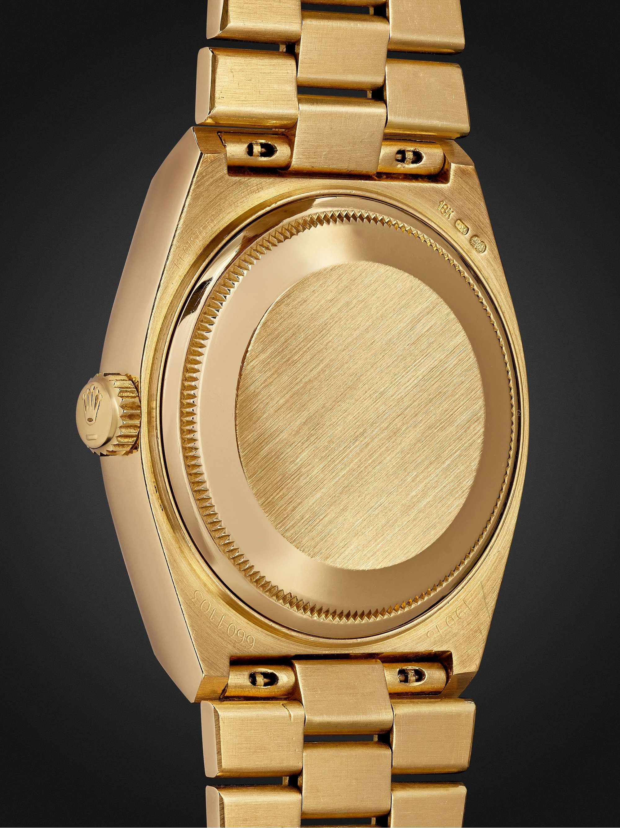 WATCH BROTHERS LONDON Vintage 1981 Rolex Oysterquartz Day-Date 36mm 18-Karat Gold Watch, Ref. No. 19018
