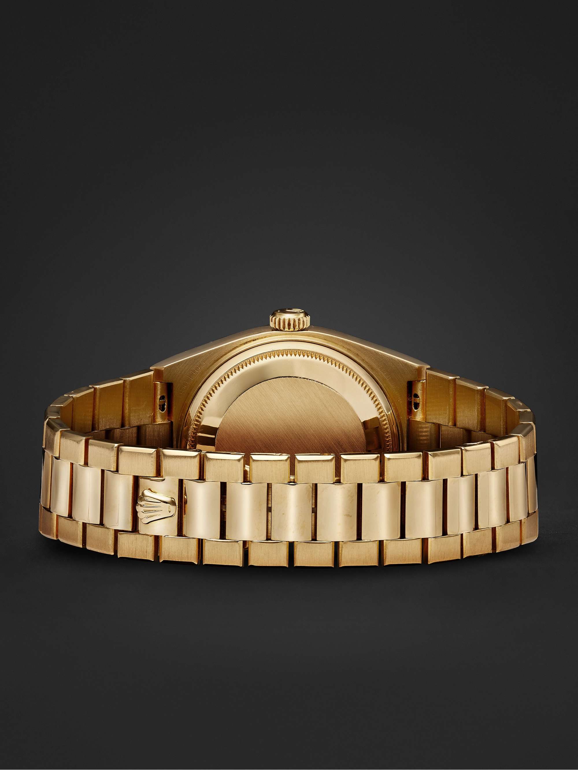 WATCH BROTHERS LONDON Vintage 1981 Rolex Oysterquartz Day-Date 36mm 18-Karat Gold Watch, Ref. No. 19018