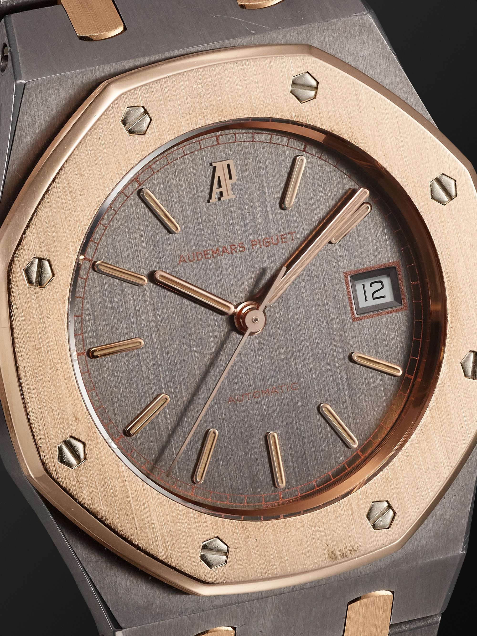 WATCH BROTHERS LONDON Vintage 1980s Audemars Piguet Royal Oak Automatic 35mm Tantalum and 18-Karat Pink Gold Watch, Ref. No. 14486