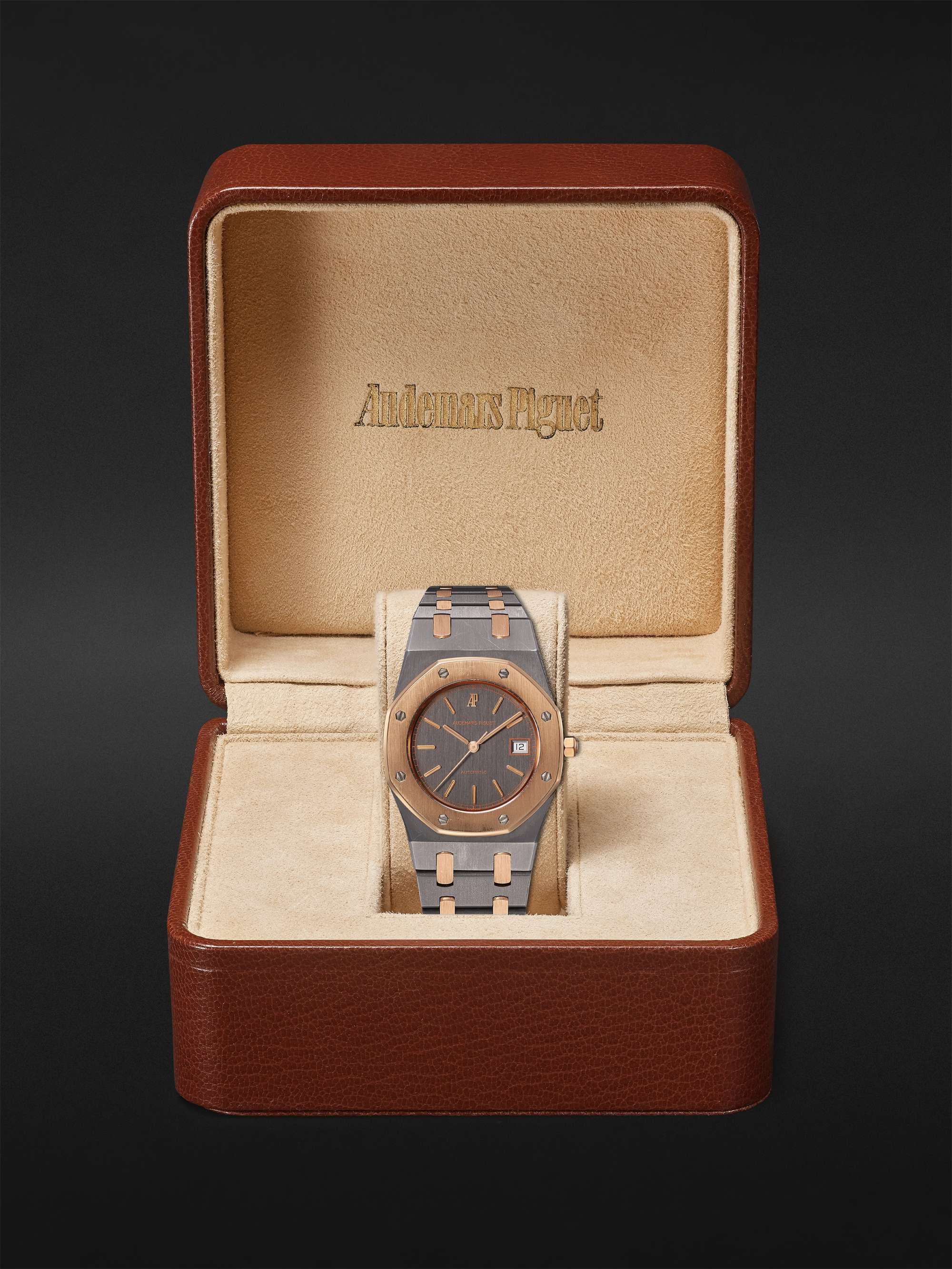 WATCH BROTHERS LONDON Vintage 1980s Audemars Piguet Royal Oak Automatic 35mm Tantalum and 18-Karat Pink Gold Watch, Ref. No. 14486