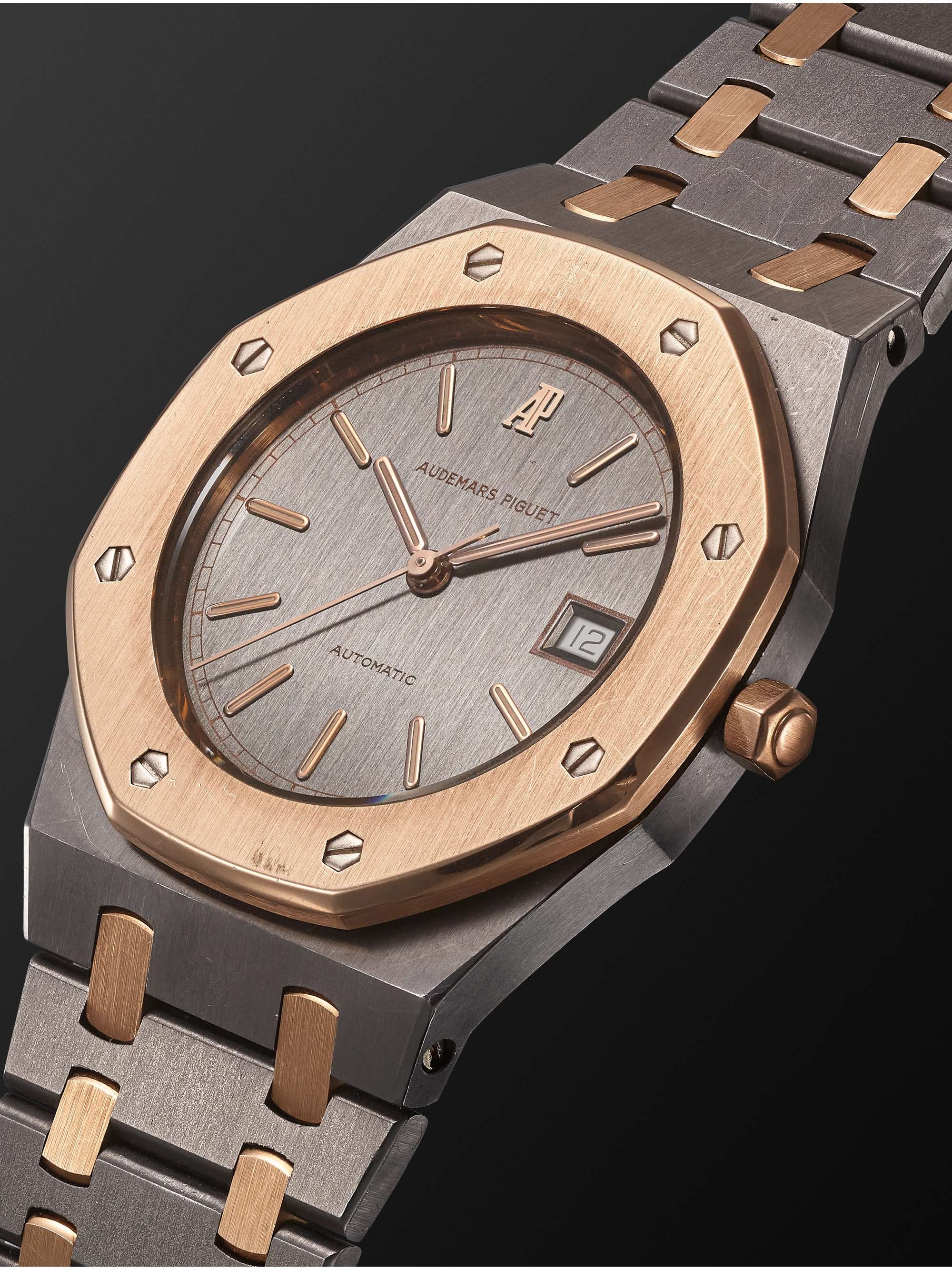WATCH BROTHERS LONDON Vintage 1980s Audemars Piguet Royal Oak Automatic 35mm Tantalum and 18-Karat Pink Gold Watch, Ref. No. 14486