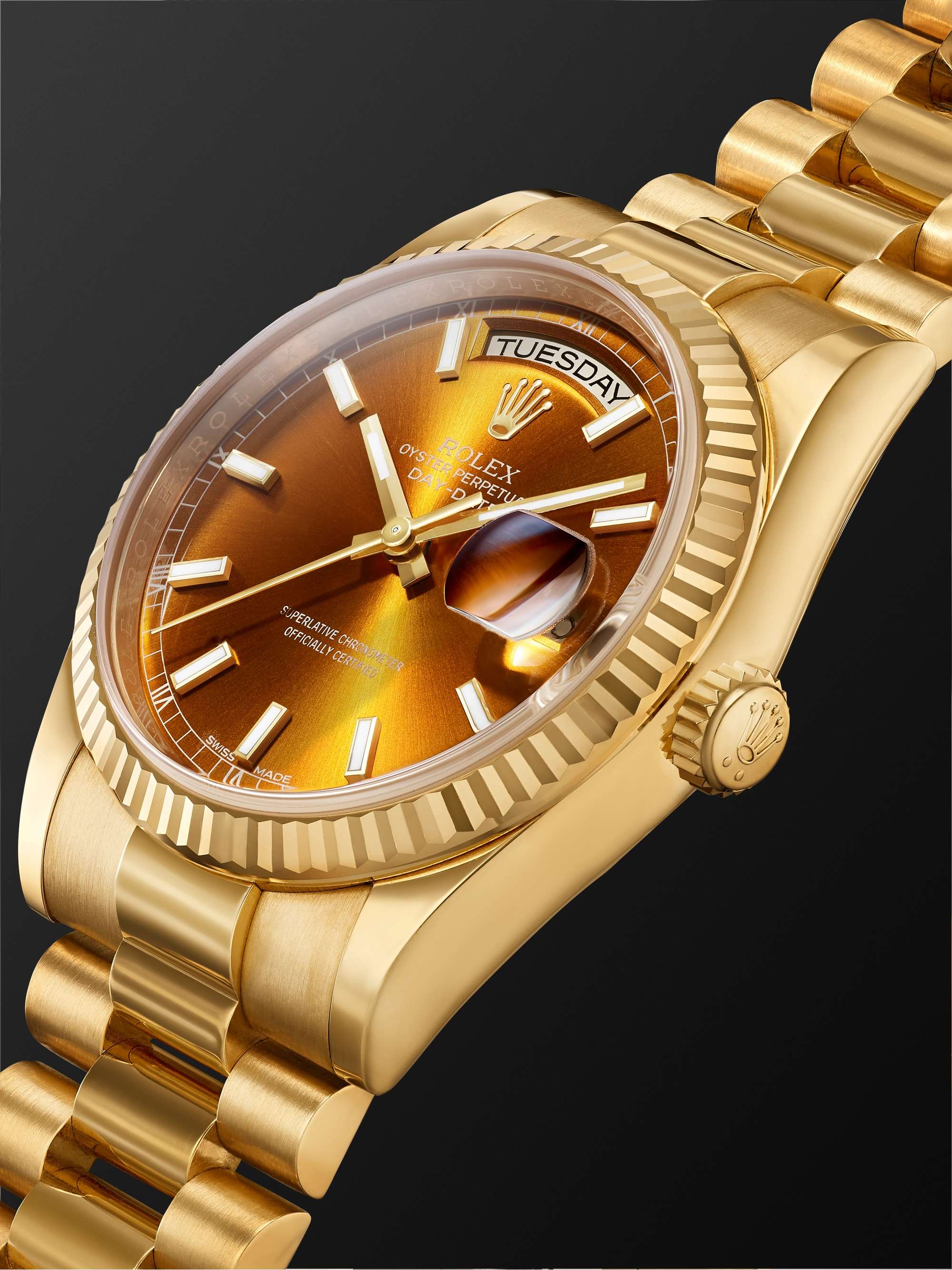 WATCH BROTHERS LONDON Pre-Owned 2018 Rolex Day-Date Automatic 36mm 18-Karat Gold Watch, Ref. No. 118238