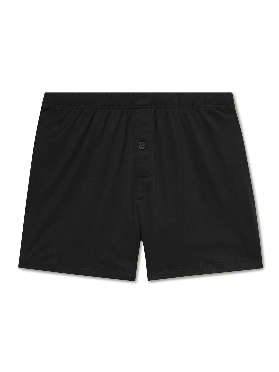 Hanro Men's Sporty Mercerized Cotton Boxers In Black