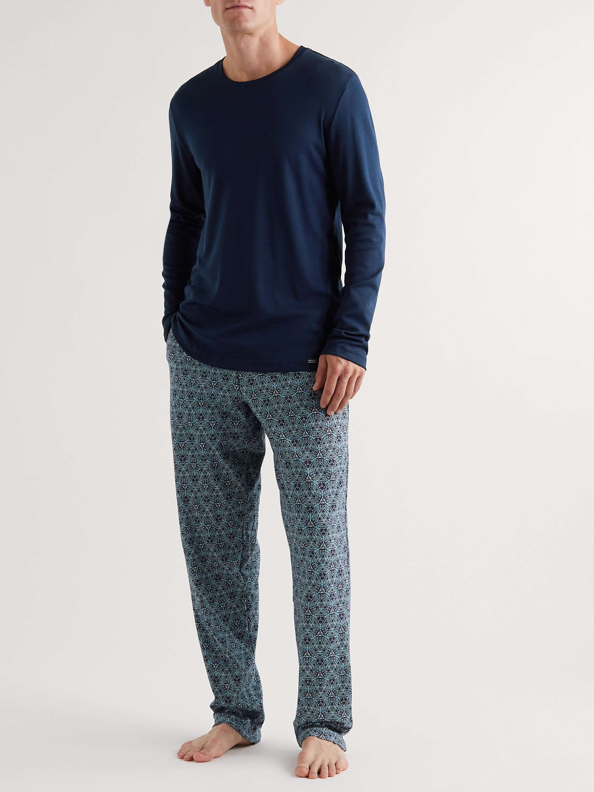 HANRO Printed CottonJersey Pyjama Set for Men MR PORTER